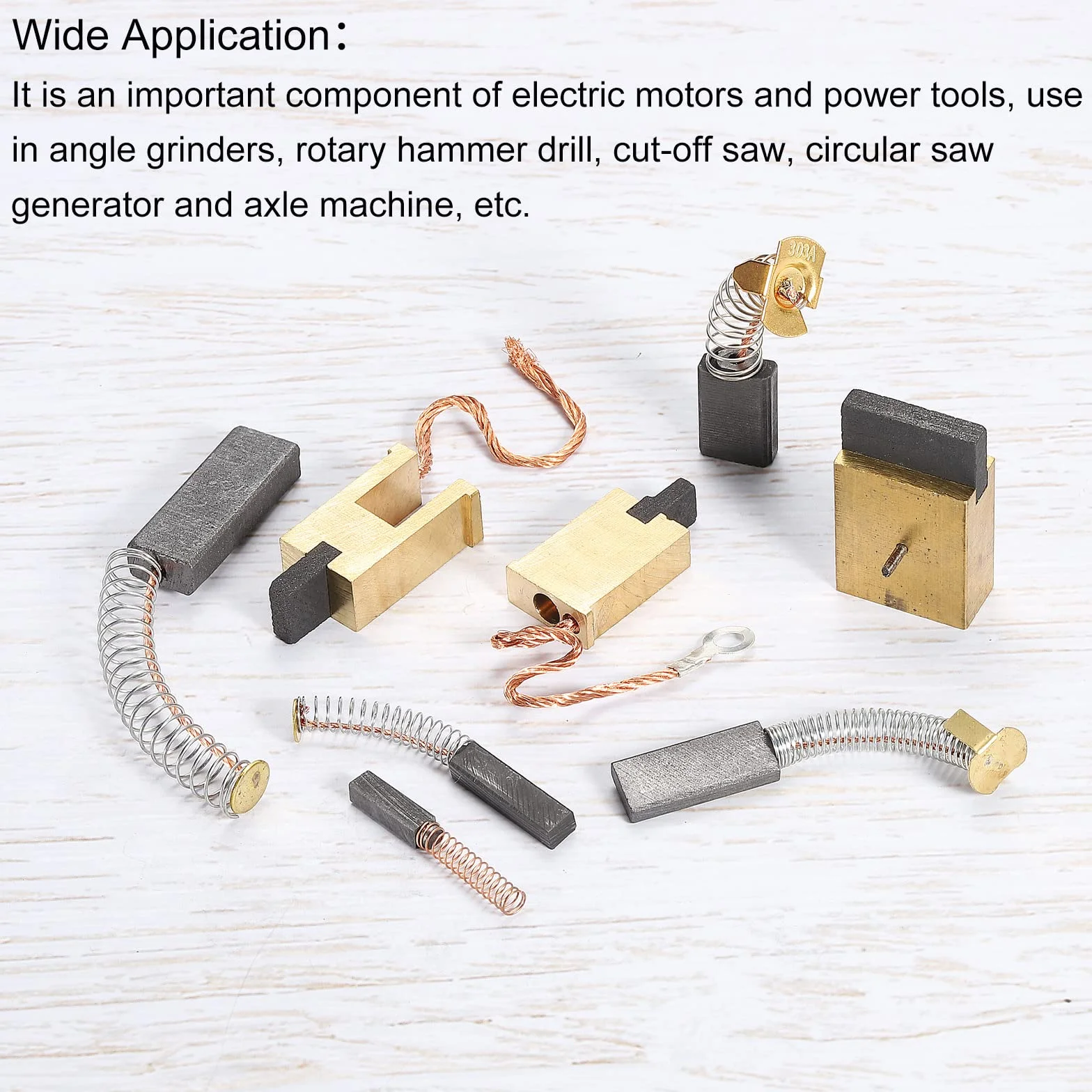 PATIKIL Szczotki węglowe 18 x 11 x 5 mm do silników elektrycznych elektronarzędzia szlifierka kątowa piła stołowa naprawa części zamiennych, 4 szt