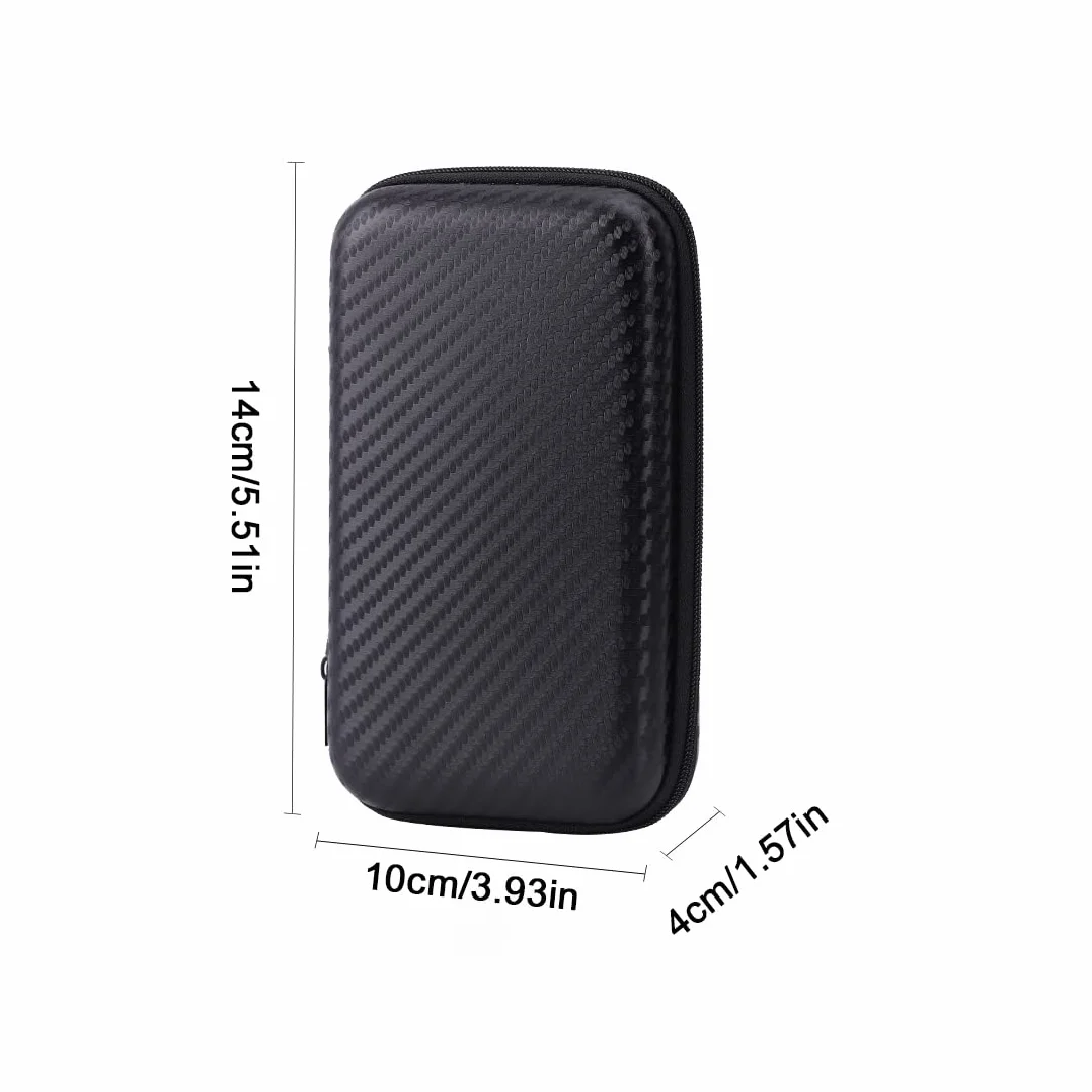 Twarda obudowa do Portable External SSD, etui podróżne torba do przechowywania, etui na dyski twarde Etui na dysk twardy 2,5" cala i SDD, 2 komory wewnętrzne