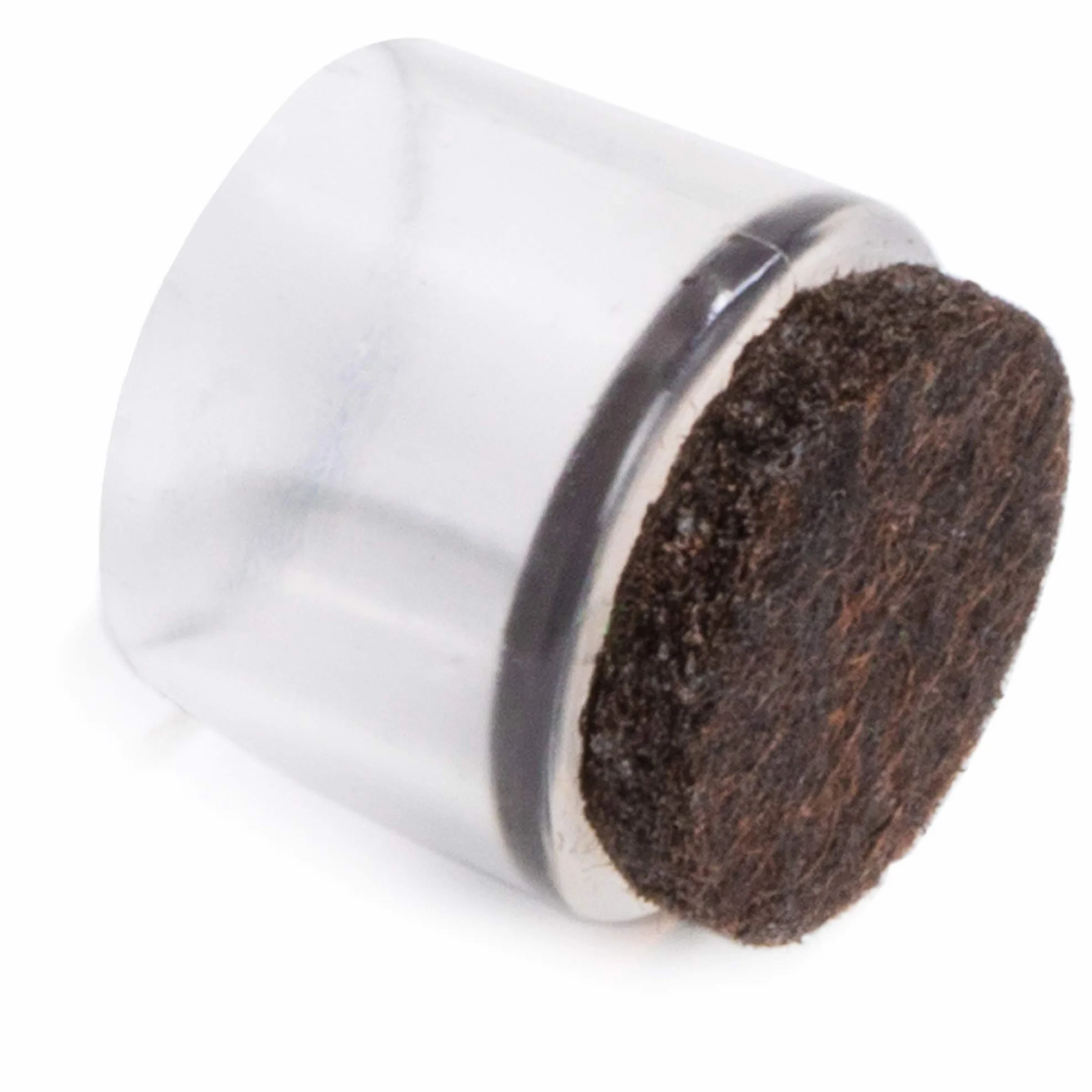 Adsamm LG-F-TR-25-16 LG-F-TR-25 16 x nakładki na nogi krzesła z filcu, przezroczyste, Ø 24-25 mm