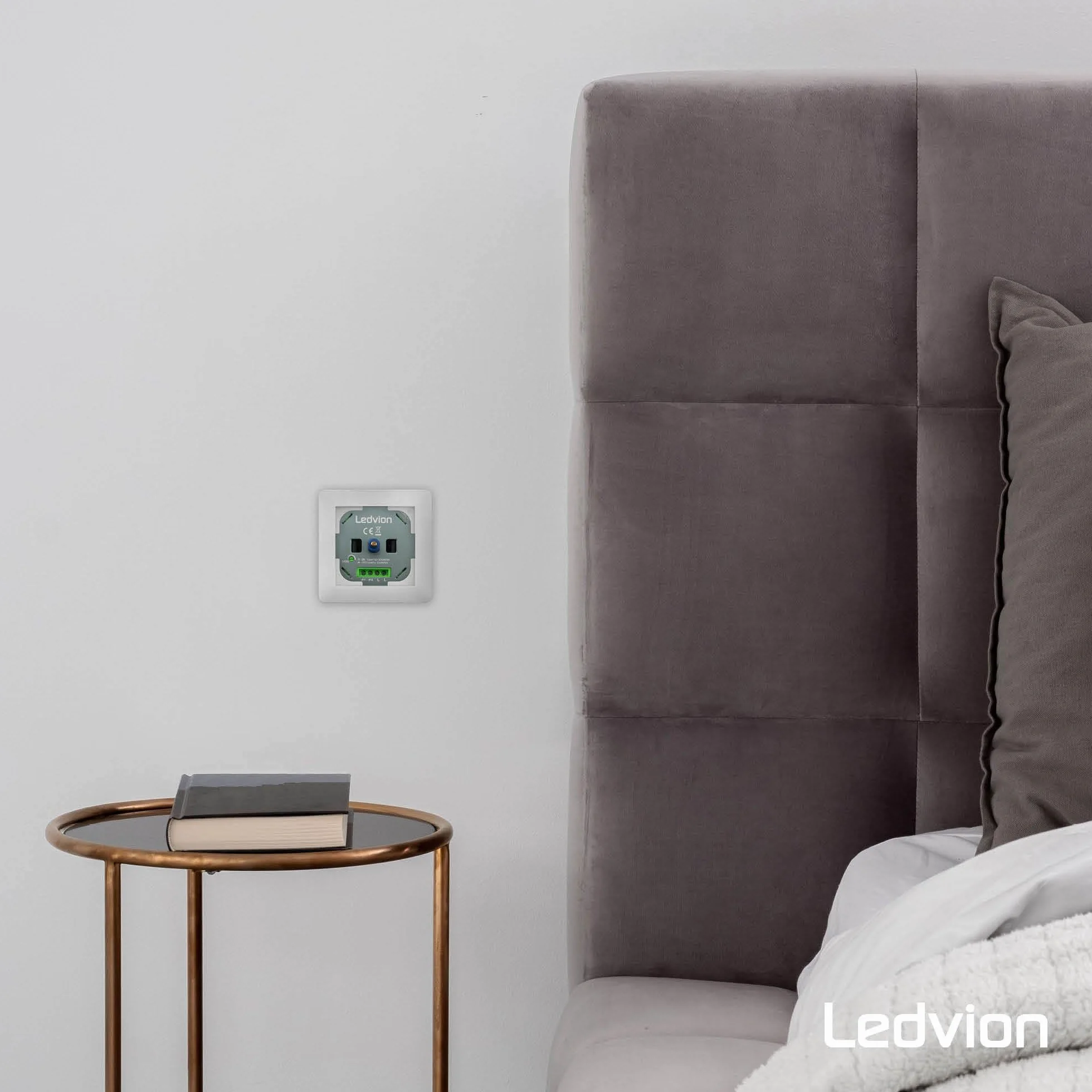 Ledvion Ściemniacz LED 3-250 W | 220-240 V | sekcja fazowa uniwersalna | ściemniacz obrotowy podtynkowy ściemniacz do ściemnianych diod LED | LED 3-250 W i halogeny 3-300 W | ściemnianie lamp od 0 do