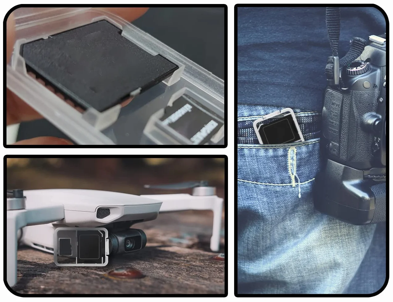 ZoeTekway 9 sztuk Etui na karty SD Obudowa karty TF Rękawy na karty pamięci