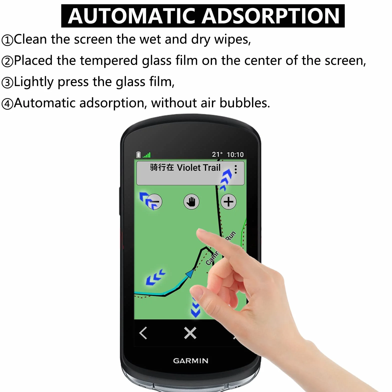 LUSEE 3 sztuki folii ochronnej kompatybilnej z Garmin Edge 1040/1040 Solar / 1030/1030 Plus, folia ochronna na wyświetlacz HD [twardość 9H] [odporna na zadrapania] [ochrona przed odciskami palców]