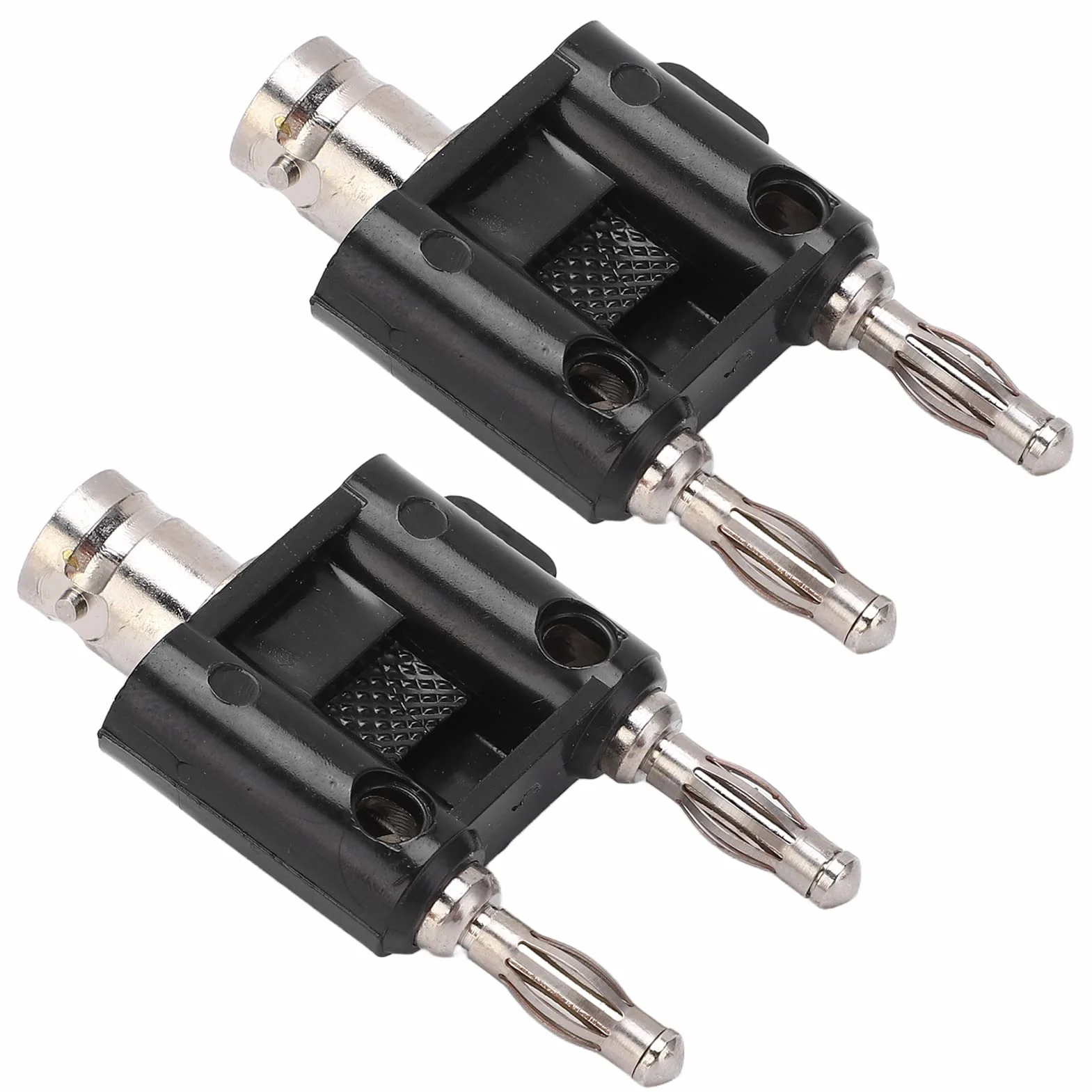 Adapter Bananowy BNC żeński 4mm na Dwurzędowy Wtyk Bananowy do Sygnałów Audio i Wideo