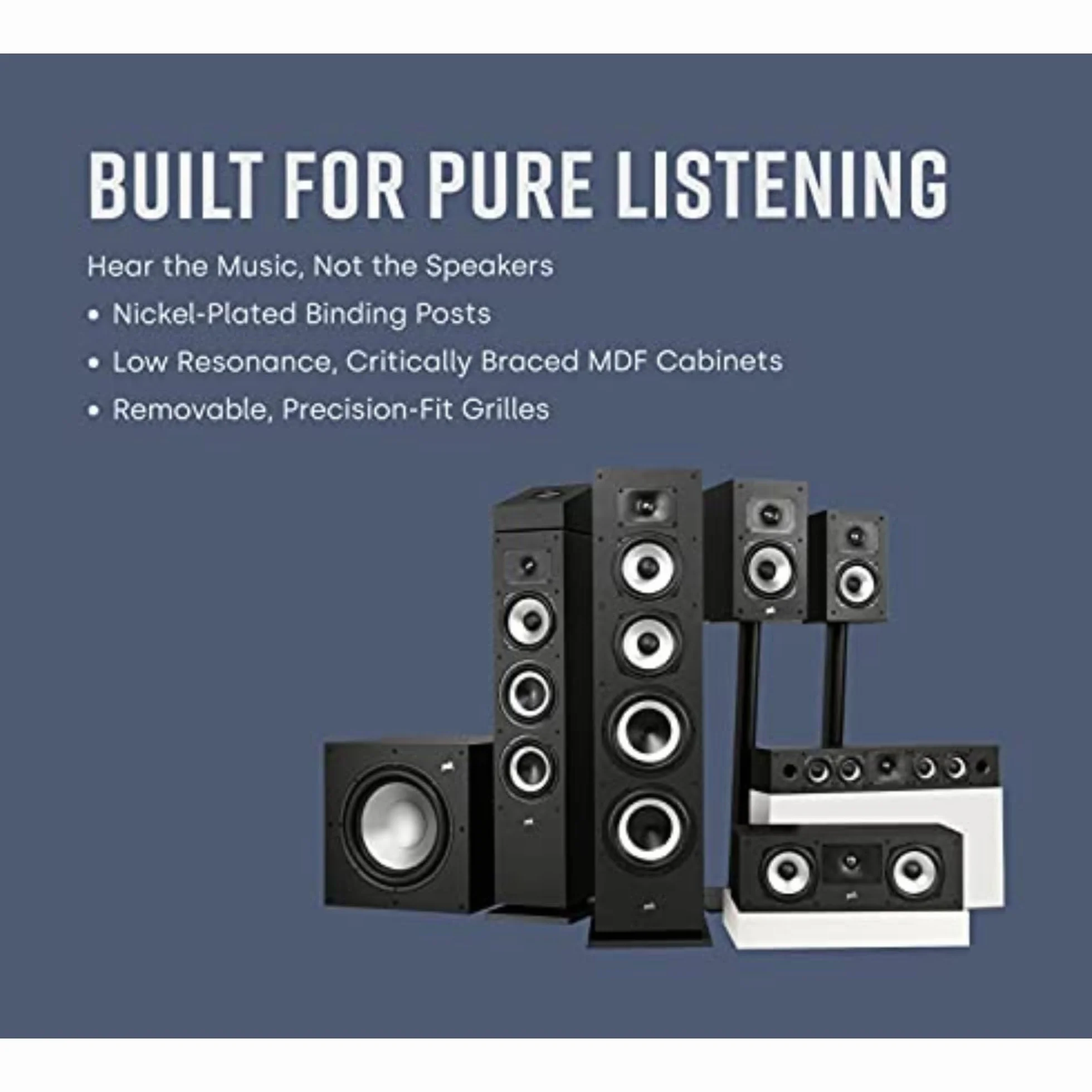 Polk Audio Monitor XT70BK głośnik stojący Hi-Fi Hi-Res Dolby Atmos DTS:X Czarny