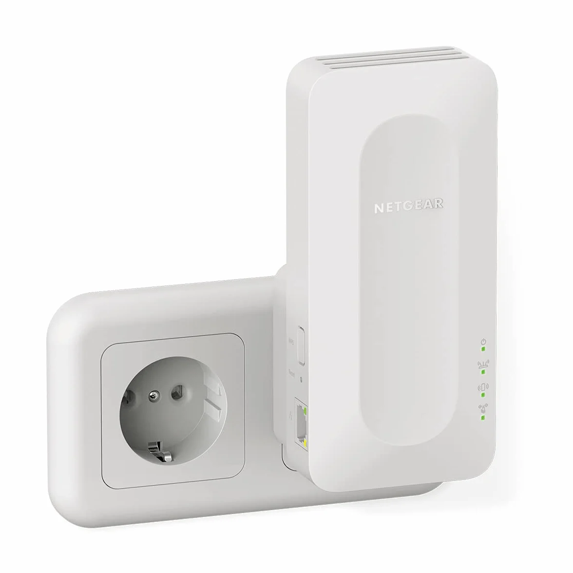 NETGEAR, wzmacniacz sygnału sieci WiFi 6 (EAX12) — dodaj do 80 m2 i 15 urządzeń; dwupasmowy wzmacniacz sygnału bezprzewodowego AX1600 (do 1,6 Gb/s), zabezpieczenie WPA3, inteligentny roaming
