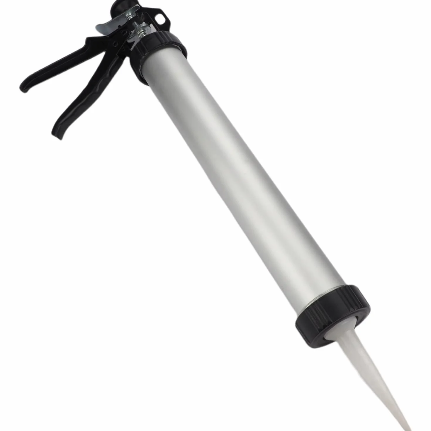 ToolSpace Profesjonalny Wyciskacz Pistoletowy 600 ml z Aluminium – Do Kartuszy i Naboi – Do Gęstych Mas, Silikonów, Klejów i Fug – Tłok Hartowany – Antykorozyjny – Ergonomiczny Uchwyt
