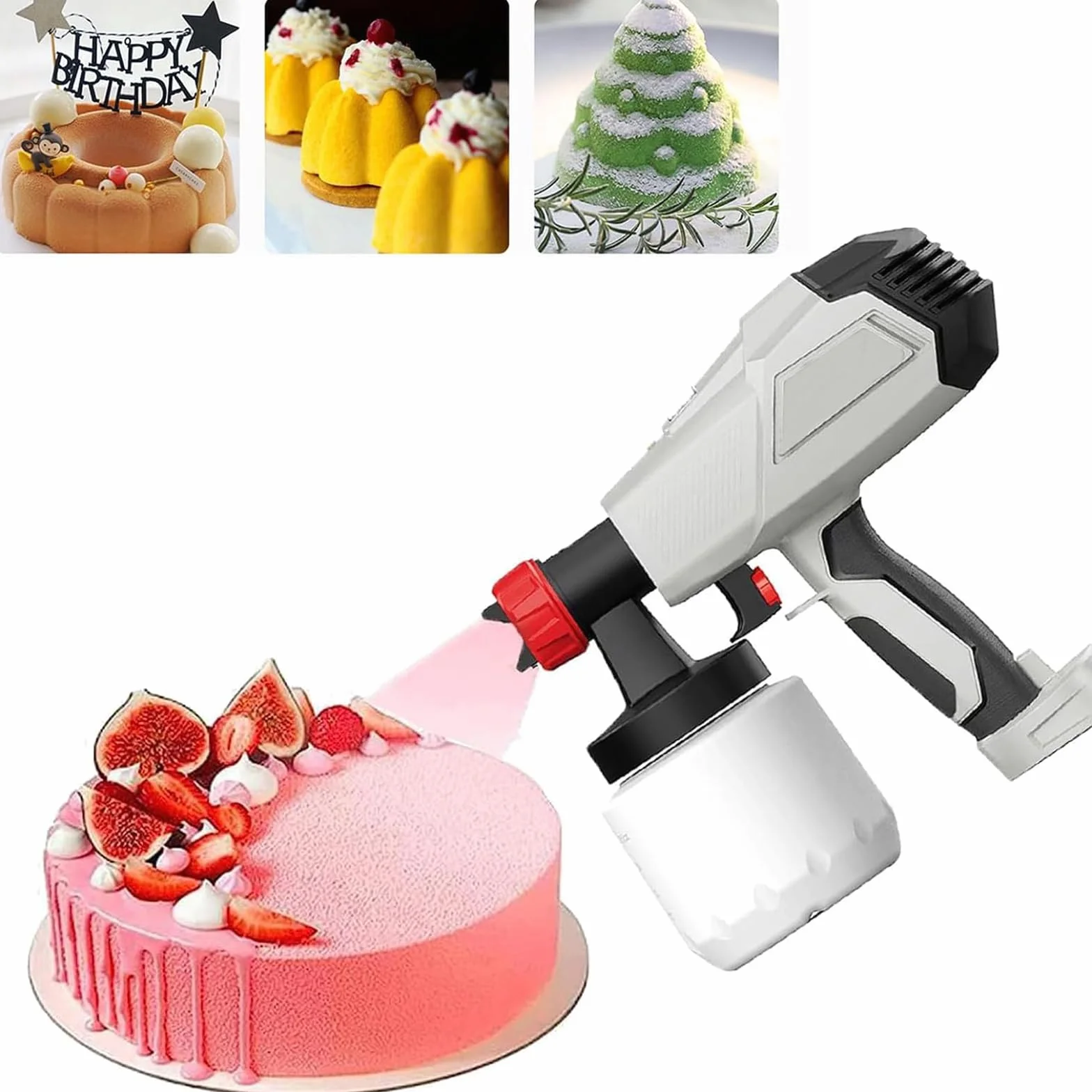 Goldmeet Pistolet do czekolady 500 W do pieczenia i dekorowania deserów, mebli, ogrodzeń, farmy, plastiku, ręcznego, kolor jak pokazano