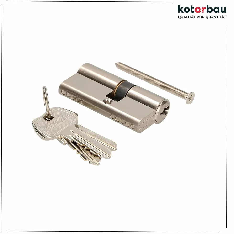 KOTARBAU® Wkładka bębenkowa zamka do drzwi 30/35 nikiel