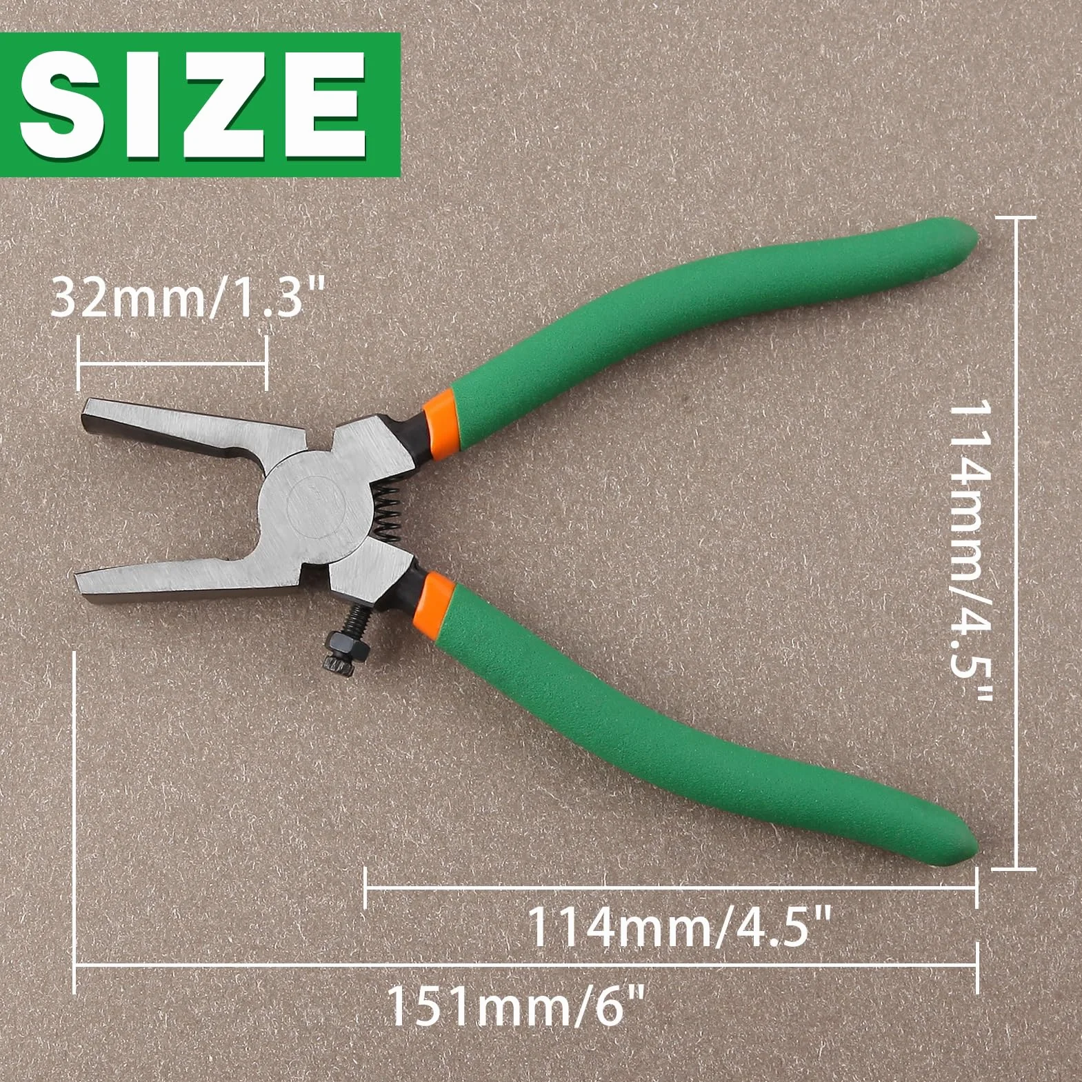 LEONTOOL 15 cm szczypce do czyszczenia szkła, z gumowymi końcówkami do cięcia szkła, szczypce do kluczy z zakrzywionymi szczękami, szczypce do cięcia szkła, narzędzia do cięcia kluczy, instalacji