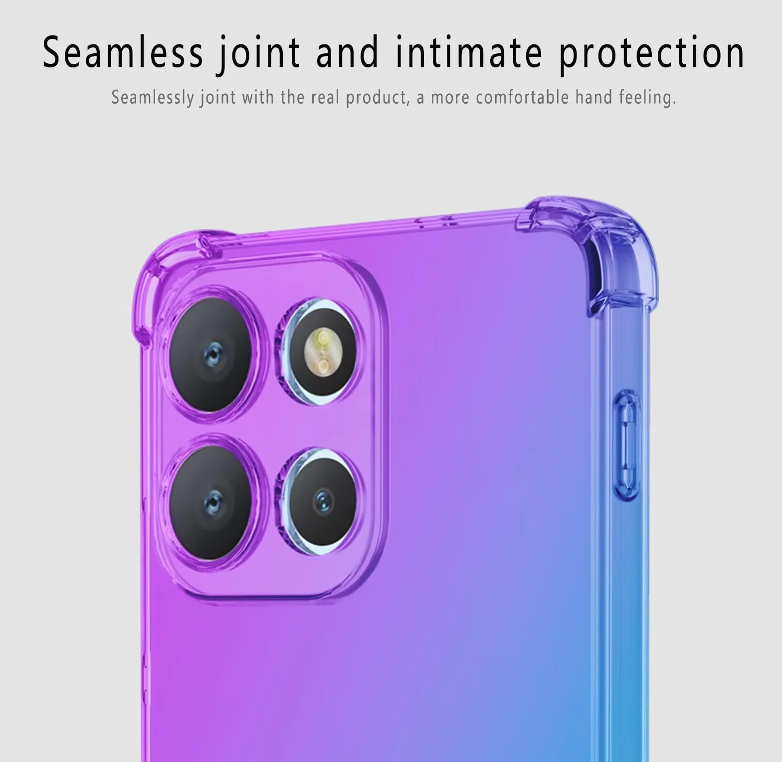 HONLEN Etui do OnePlus Nord 6 6G / OnePlus Nord6 6G Case, (6,78 cala) Przezroczysty Gradient TPU Silikonowy wzór, 4 narożniki wzmocnione etui