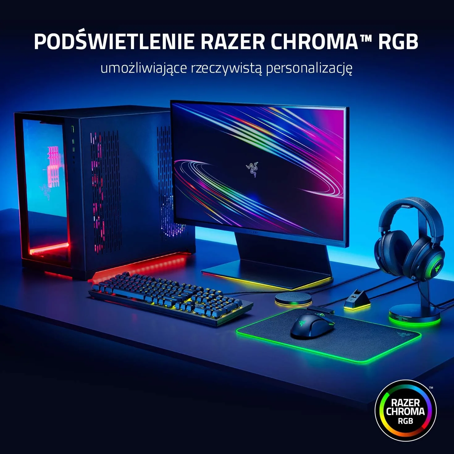 Razer Chroma Addressable RGB Controller - koncentrator aRGB do zaawansowanej personalizacji oświetlenia (uniwersalna kompatybilność, 6 adresowalnych gniazd RGB, RGB Chroma) Czarny
