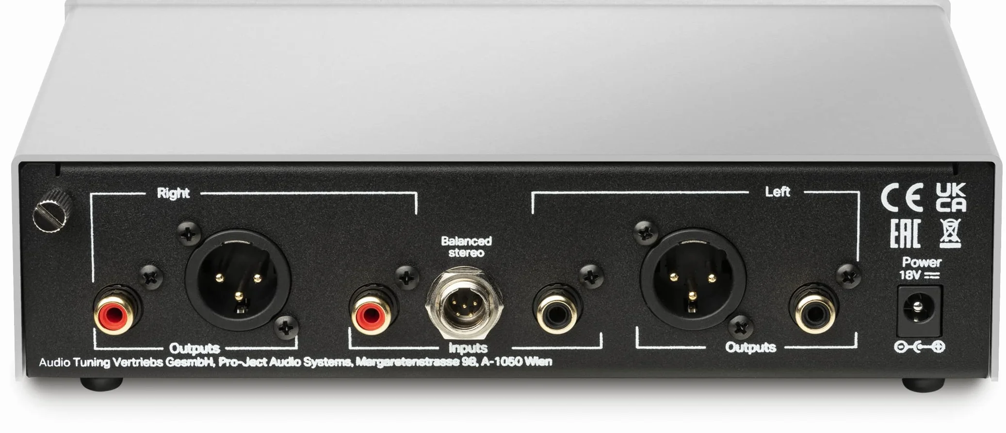 Phono Box S3 B symetryczny przedwzmacniacz audiofilowy srebrny