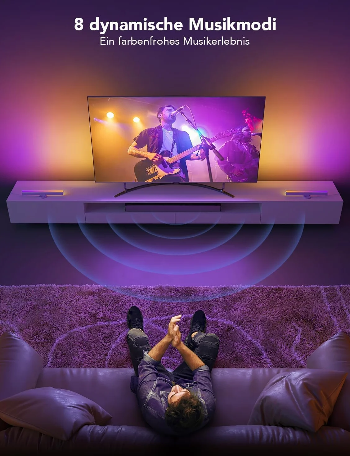 Govee Oświetlenie LED RGBIC do telewizora 45-70 cali WiFi, kompatybilne z Alexa i Google Assistant