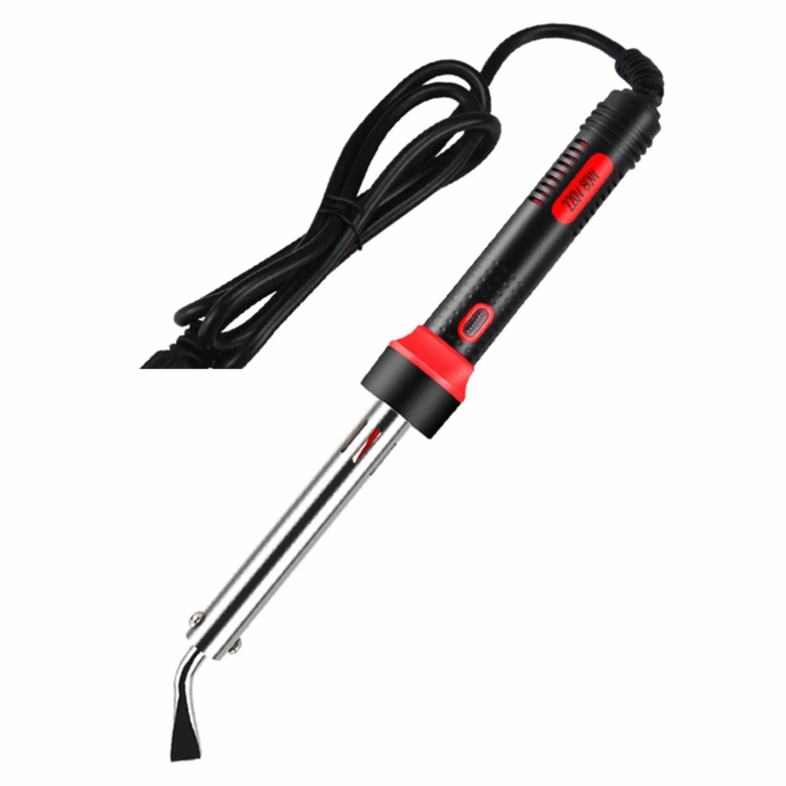 Lutownica elektryczna dużej mocy, elektroniczne narzędzie do naprawy, regulacja temperatury lutownica elektryczna 80W + 1 szt. Końcówka lutownicza(Curved LS300 300W)