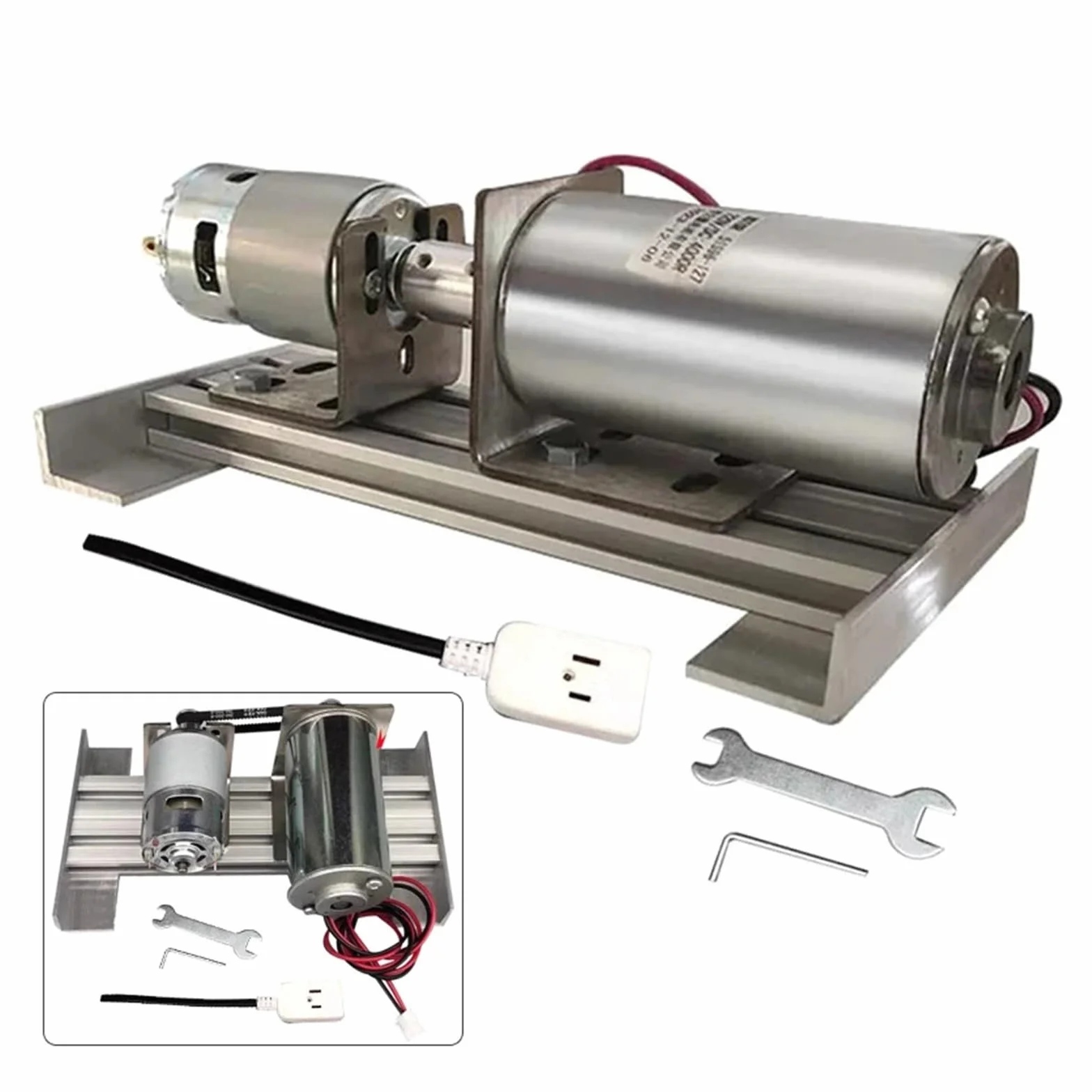 Xuro Generator bezszczotkowy z magnesami trwałymi 220 V DC, generator wysokiego napięcia DIY, dwułożyskowy, wyciszony, silnik 775, miniaturowy, ładowalny(A)