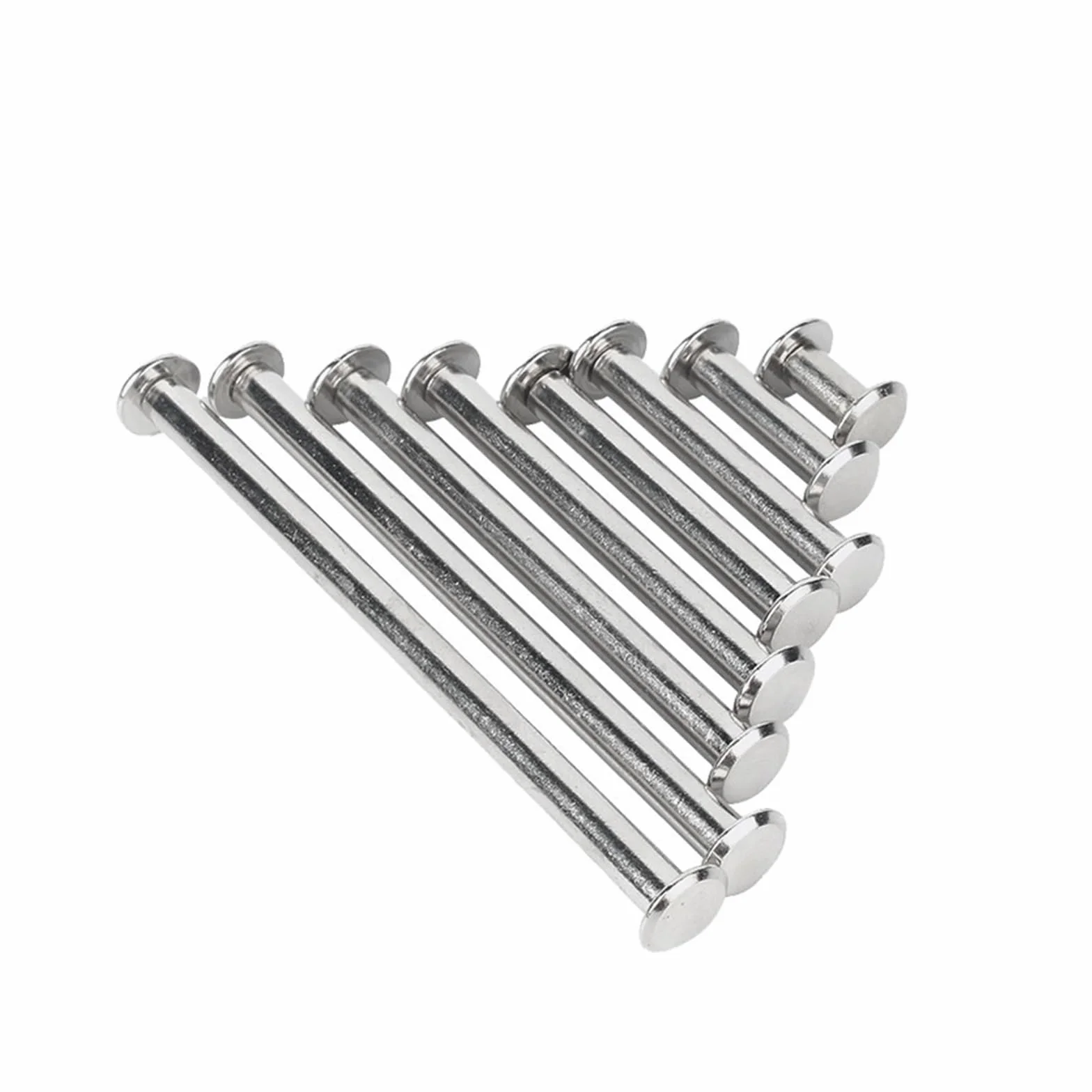 śruby do tektury, Zestaw śrub do oprawy książek ze skóry i albumów fotograficznych M5x6-60mm, stal nierdzewna 304, opakowanie 5 szt(5pcs 5x50mm)
