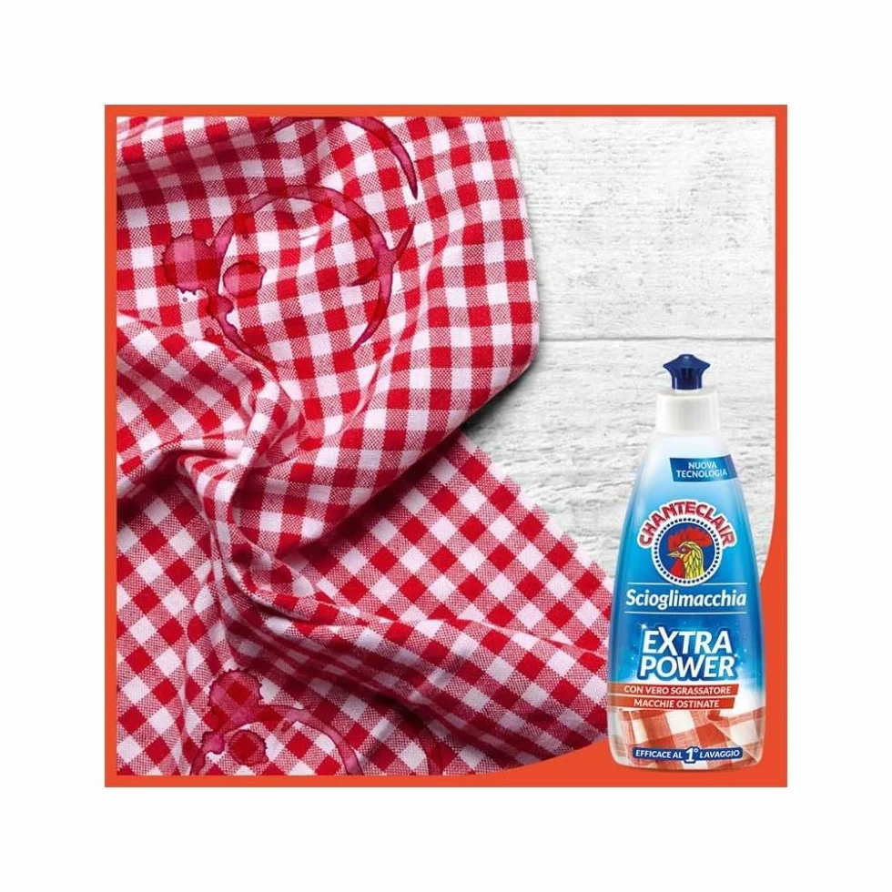 Chanteclair Odplamiacz – dodatkowa moc, odplamiacz na uporczywe plamy, z prawdziwym odtłuszczaczem, skuteczny przy pierwszym praniu – 375 ml
