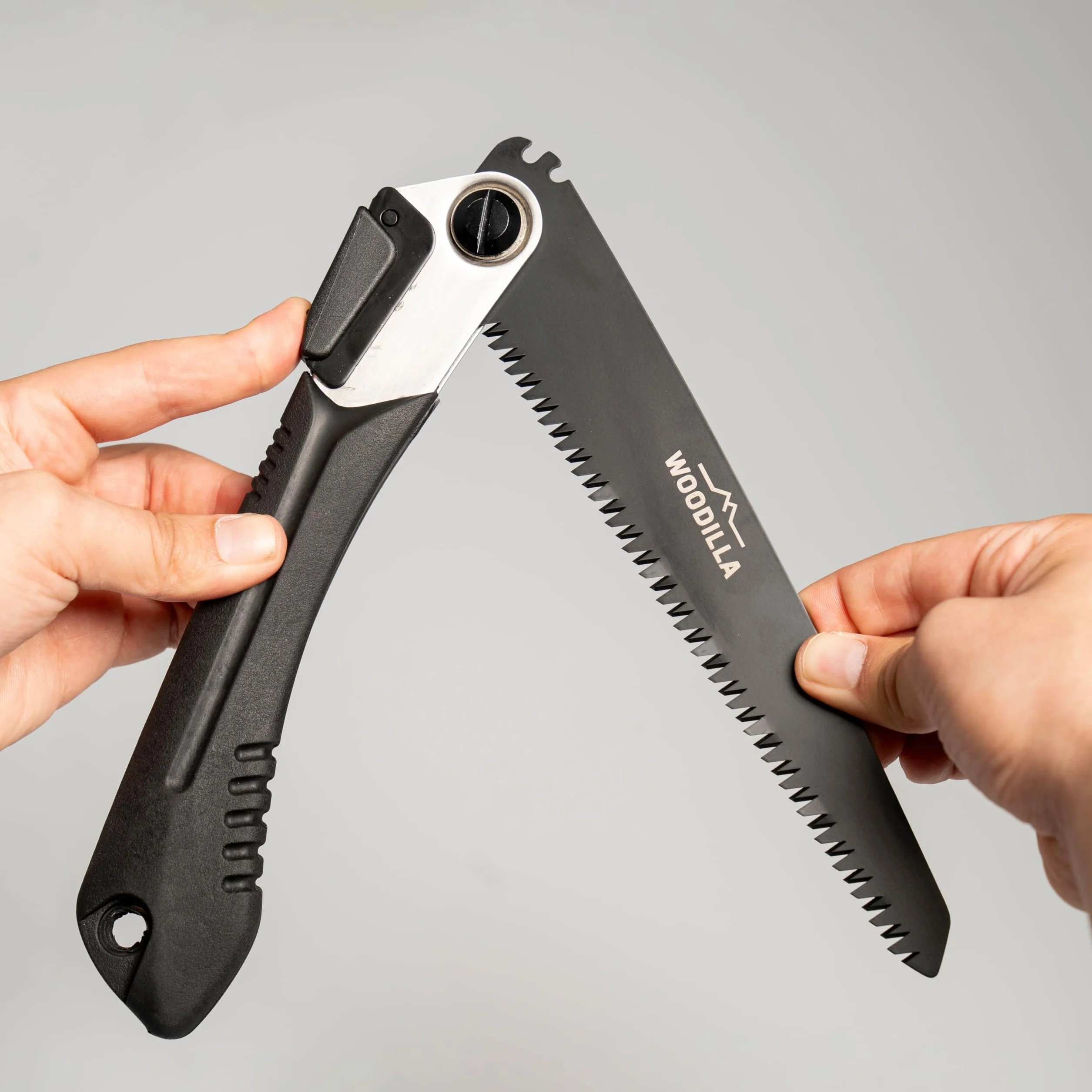 Zewnętrzna ręczna klappsäge von Woodilla - Handsäge, ergonomiczna składana Säge für den Garten, Multifunktionssäge mit stabiler Klinge (21 cm)