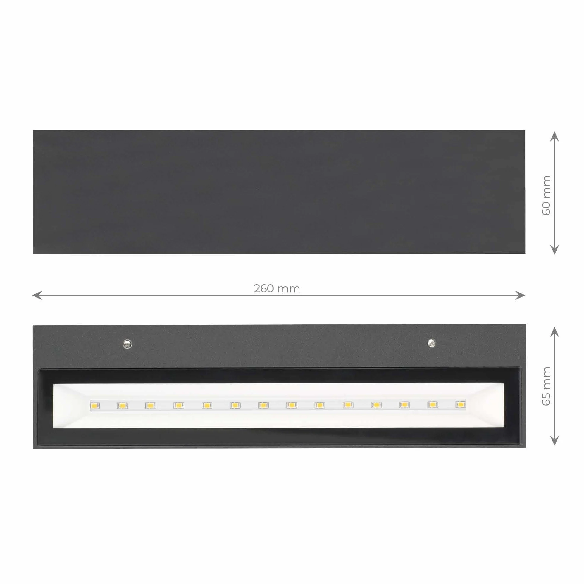 Ledvion lampa ścienna LED, 9 W, 900 lumenów, ochrona przed rozbryzgami wody IP44, lampa zewnętrzna, oświetlenie ogrodowe, fasada