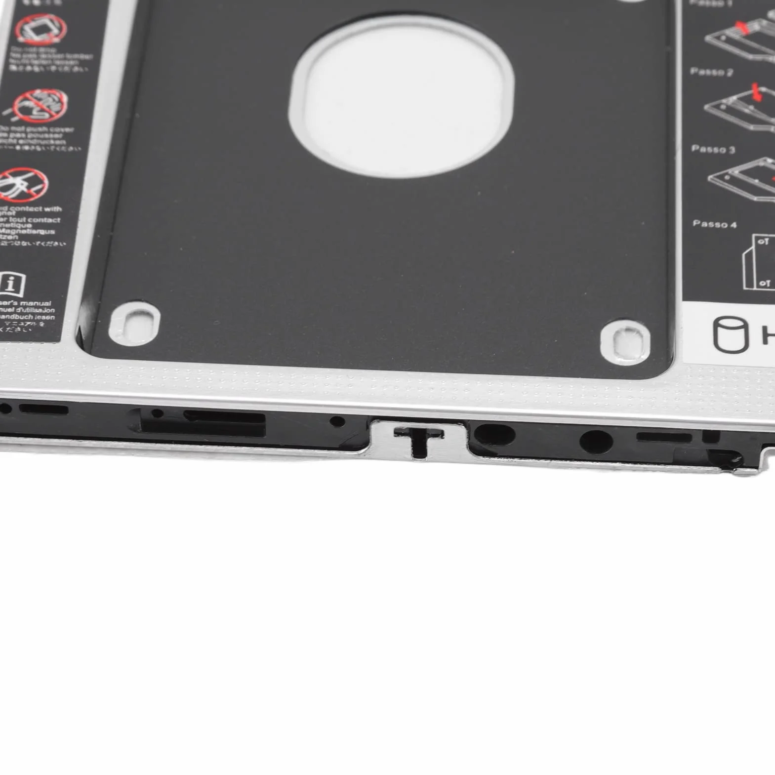 SATA do SATA 2nd SSD HDD Dysk Twardy Caddy, Uniwersalny 9.5mm 2.5in SSD HDD Dysk Twardy Caddy Konwerter Dysku SSD ze Stopu Aluminium, do Gniazda Napędu CD DVD ROM