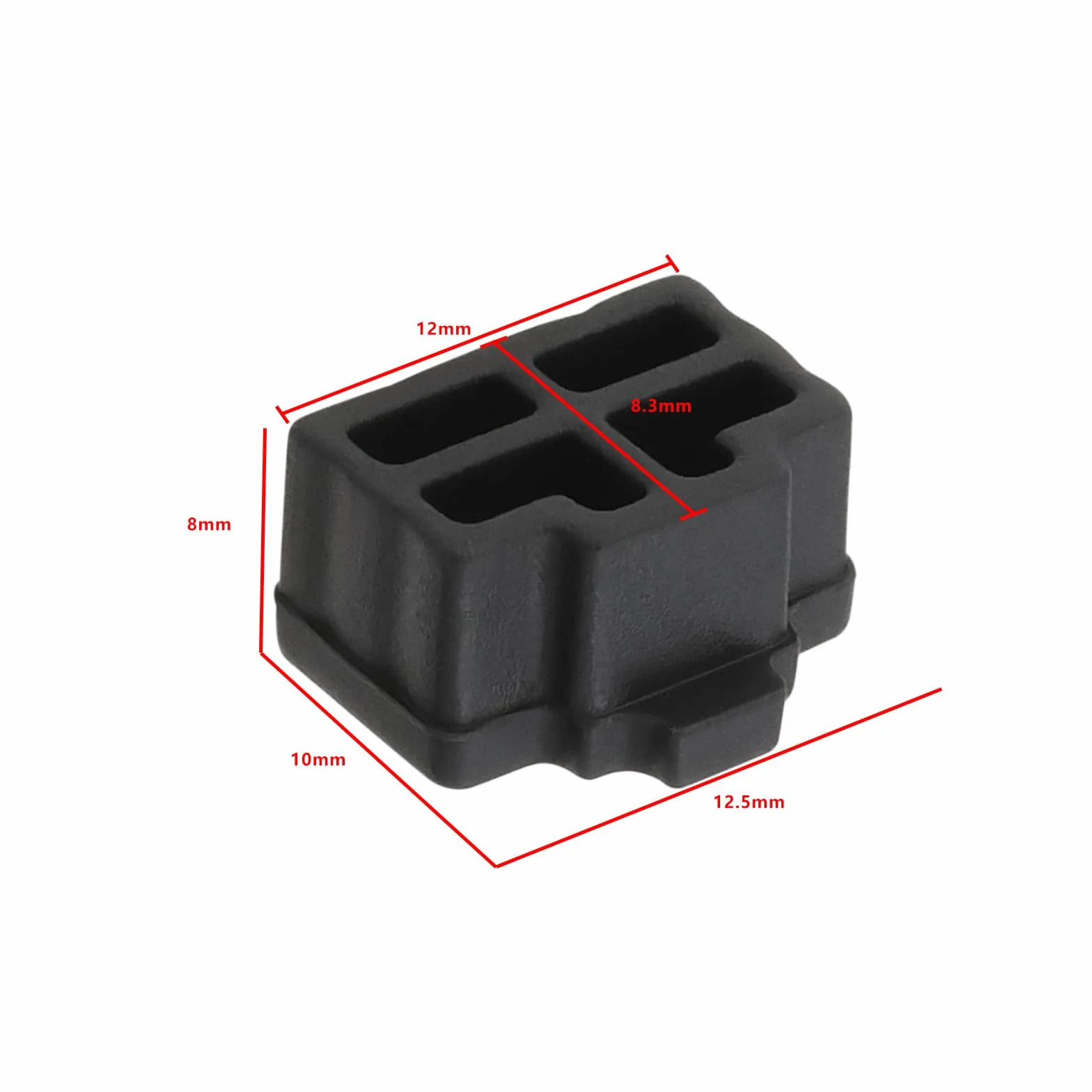 Silikonowe ochraniacze RJ45 kompatybilne z bateriami Pylontech US2000 US3000 US5000 typu B, 10 x 12,5 x 8 mm, czarne