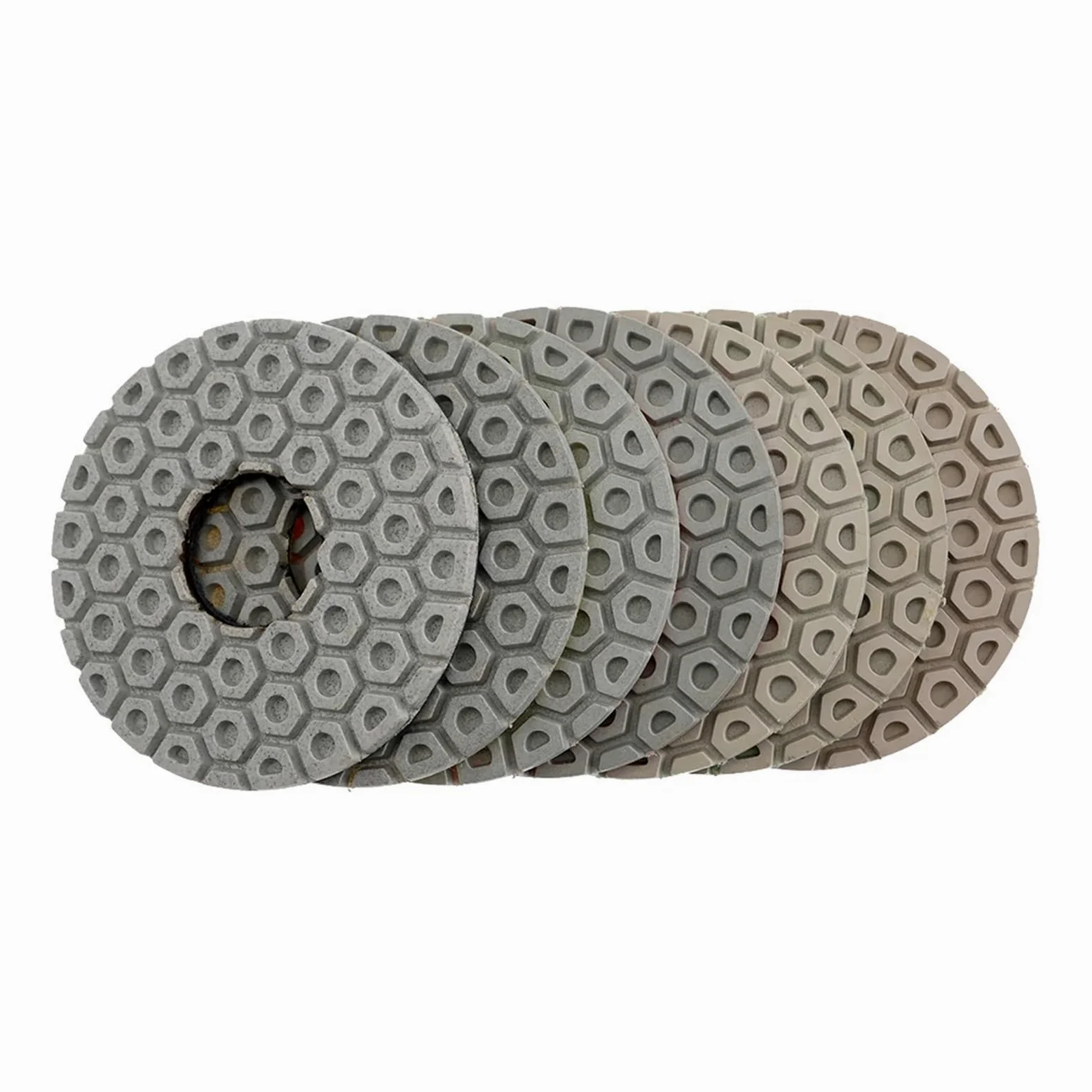 7 szt./zestaw Super 5-calowych podkładek polerskich na sucho/mokro 125 mm do granitu, marmuru, kamienia, betonu i tarcz szlifierskich(50_7 PCS_5 INCHES)