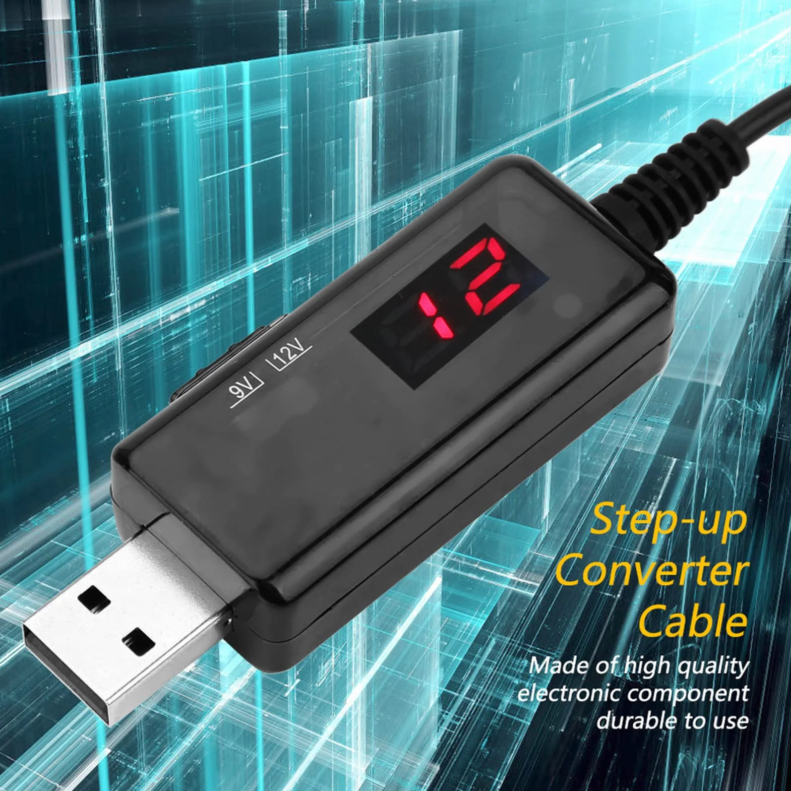 Konwerter napięcia USB 9V-12V DC Boost Converter ze wskaźnikiem LED