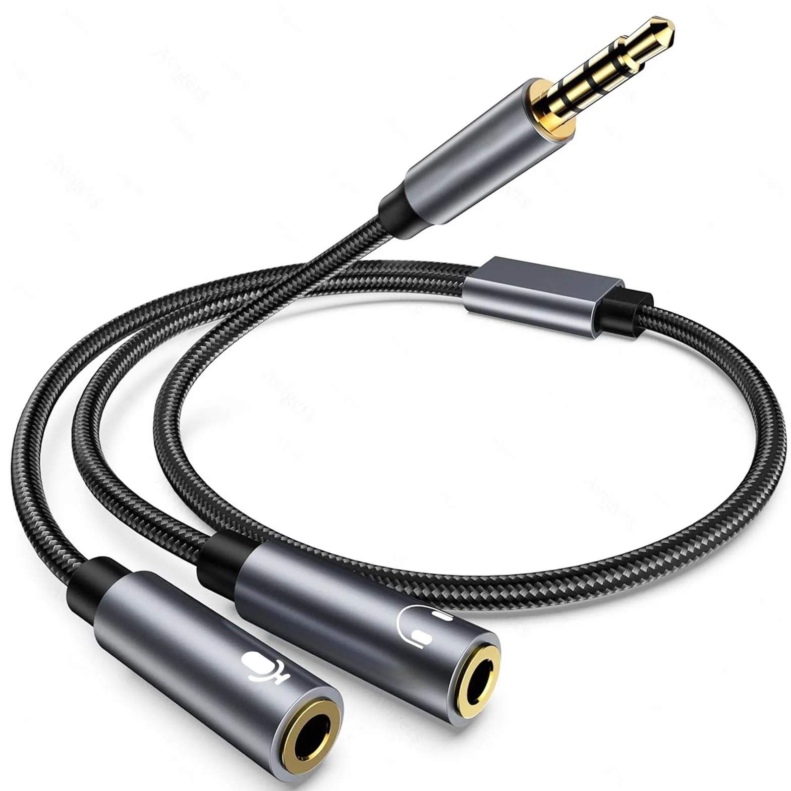 Adapter audio Y rozdzielacz jack 3,5 mm słuchawki mikrofon kabel AUX