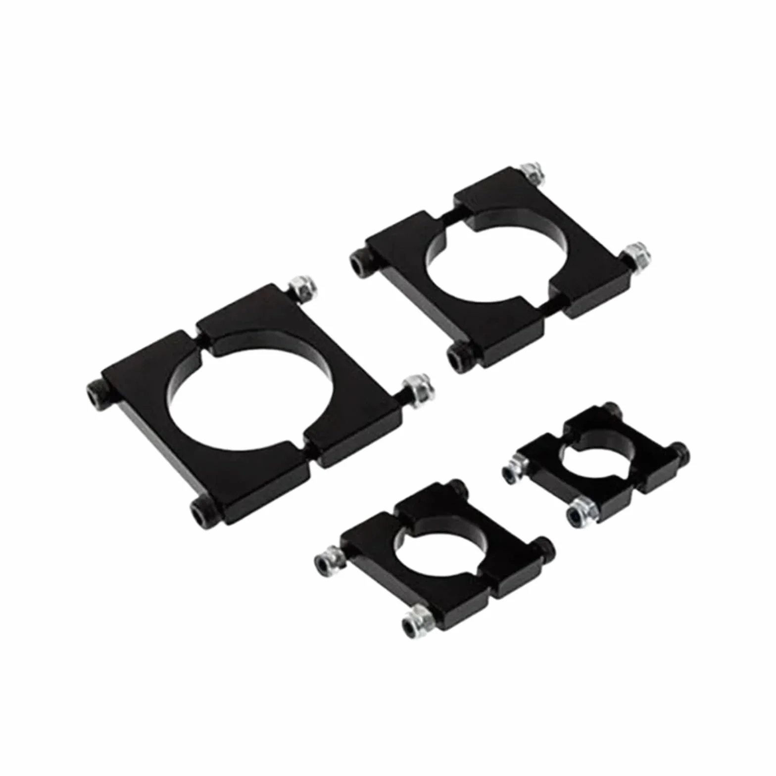 4 zestawy klipsa adaptera obejmy rurowej ze stopu aluminium | Obejmy rurowe z włókna węglowego o średnicy 8–40 mm do materiałów DIY do obróbki metali(8mm 4sets)
