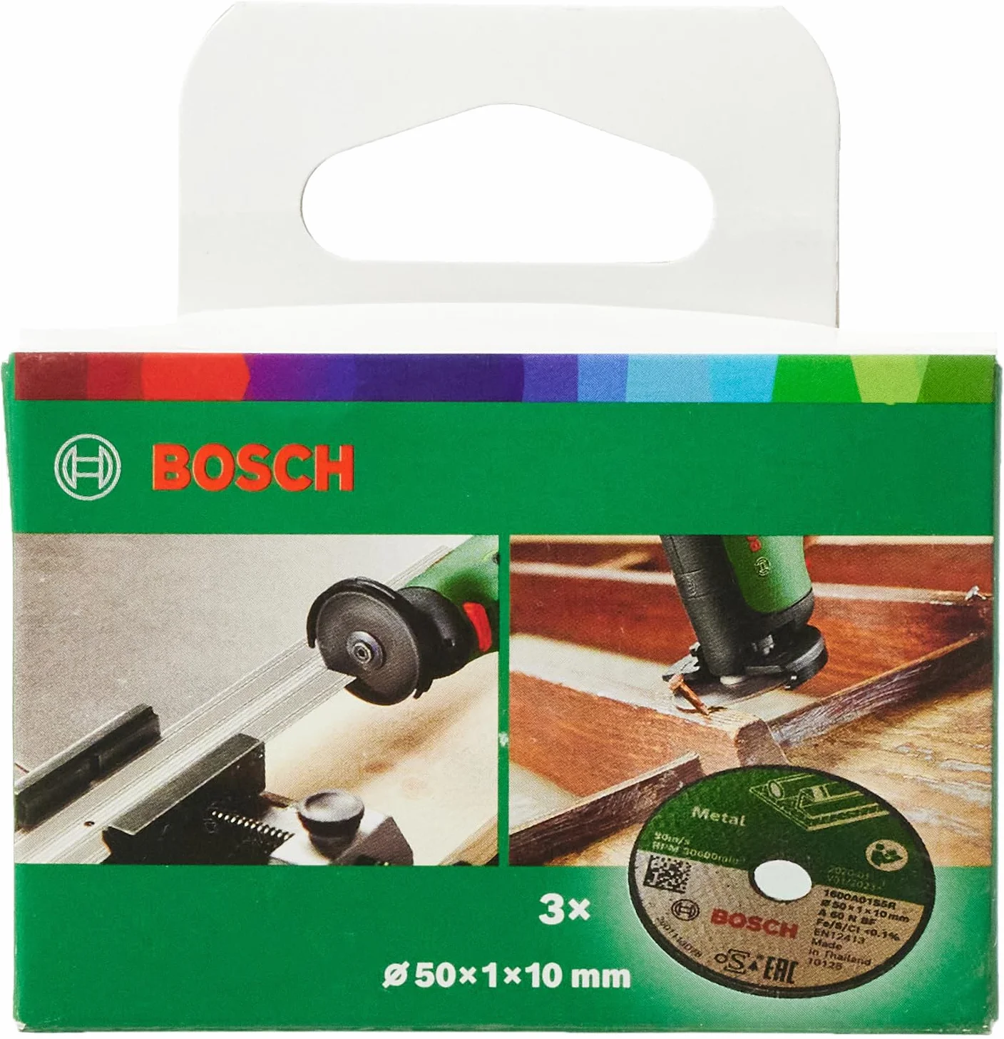 Bosch 3 tarcze tnące (do metalu Ø 50 mm, osprzęt Bosch Easy Cut&Grind)