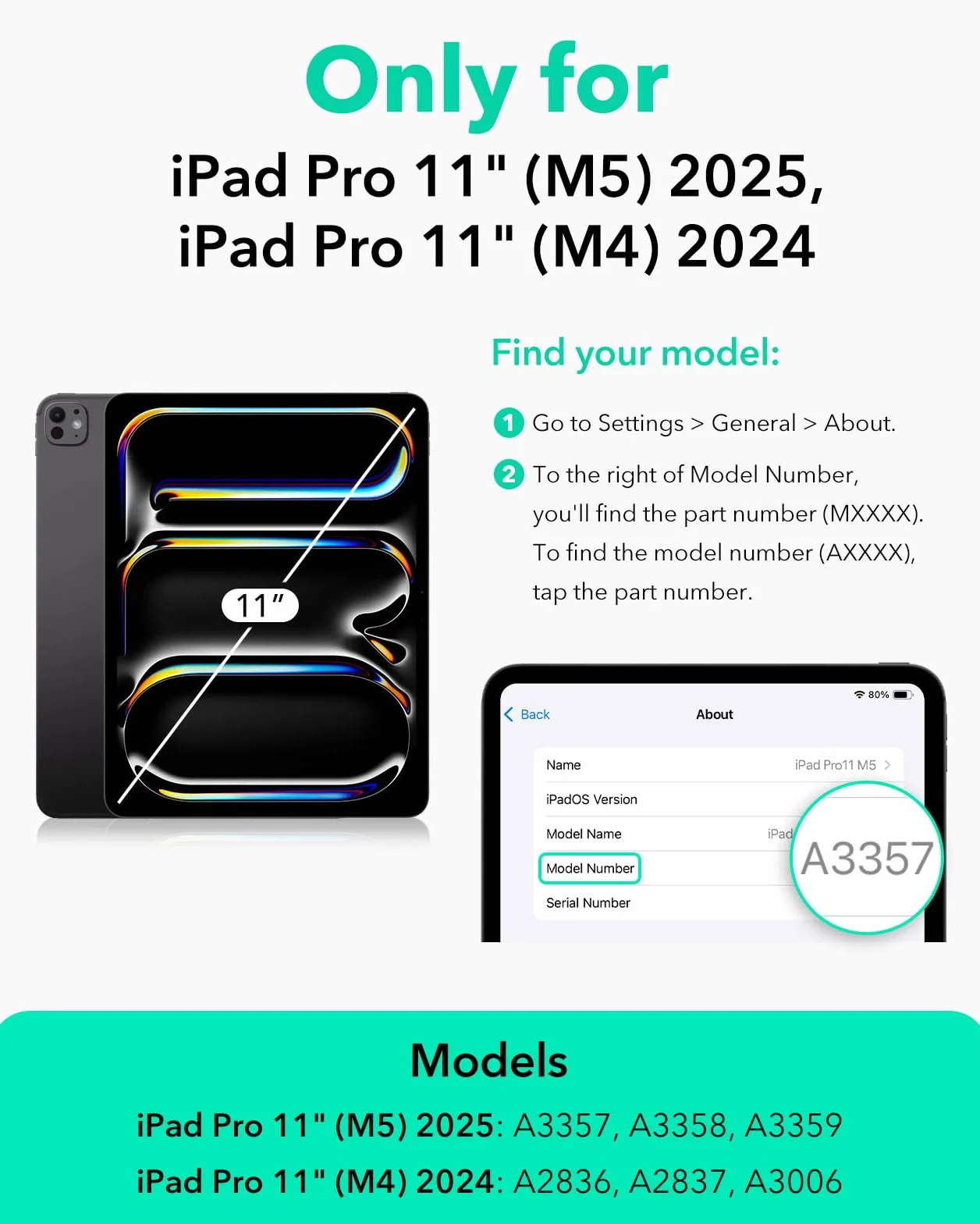 ESR Folia Ochronna do iPada Pro 11" M4 (2024) 2 sztuki, UltraFit, 9H, HD, Rysik USB-C/Pro