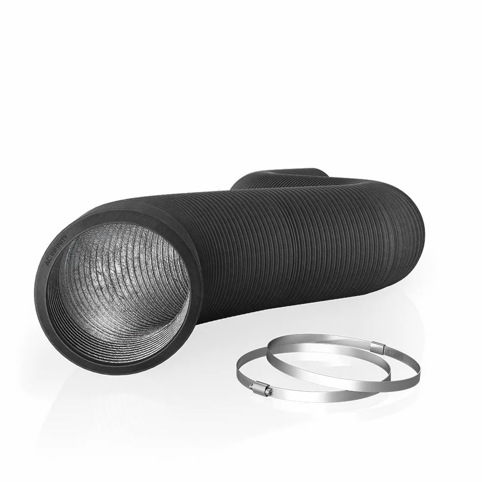 AC Infinity Elastyczny przewód aluminiowy, 8 cali, wysokowydajna czterowarstwowa ochrona, długość 25 stóp do ogrzewania, chłodzenia, wietrzenia i spuszczania powietrza