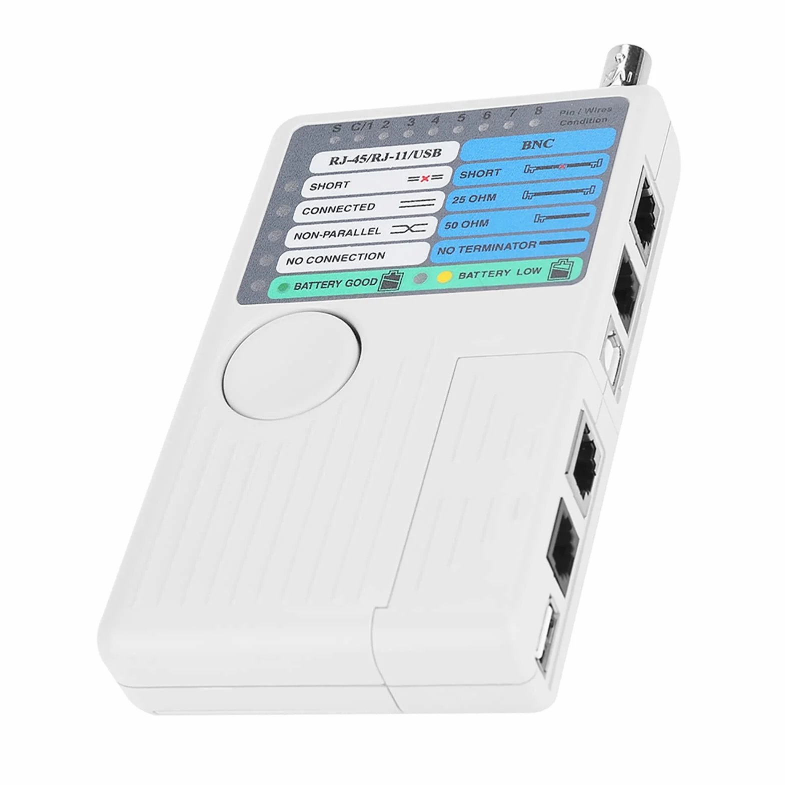 Tester Kabli Sieciowych 4-w-1 Przenośny Tester Kabli Sieciowych LAN Zdalny RJ11 RJ45 USB BNC do Kabli UTP STP