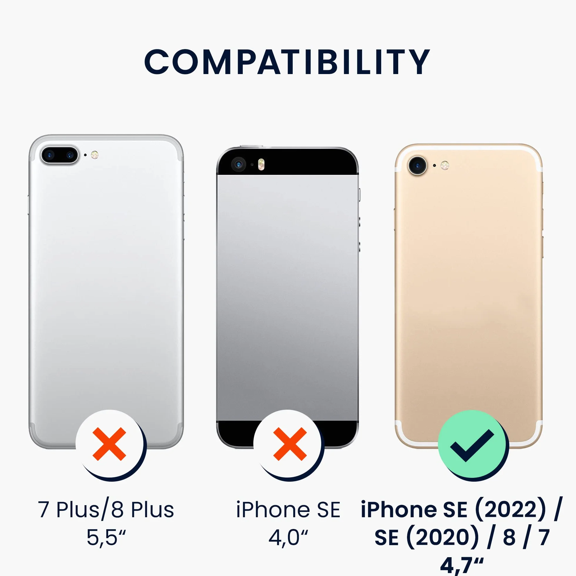 kwmobile Etui Apple iPhone SE 2022/2020 8 7 Miękkie TPU Metalowe Wykończenie Różowe Złoto Metaliczne