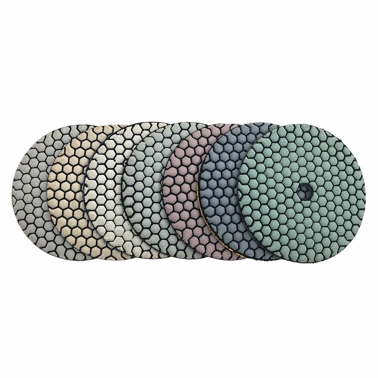 7 szt./zestaw 5-calowa sucha tarcza polerska ostra, 125 mm, elastyczny kamień do granitu i marmuru(400)