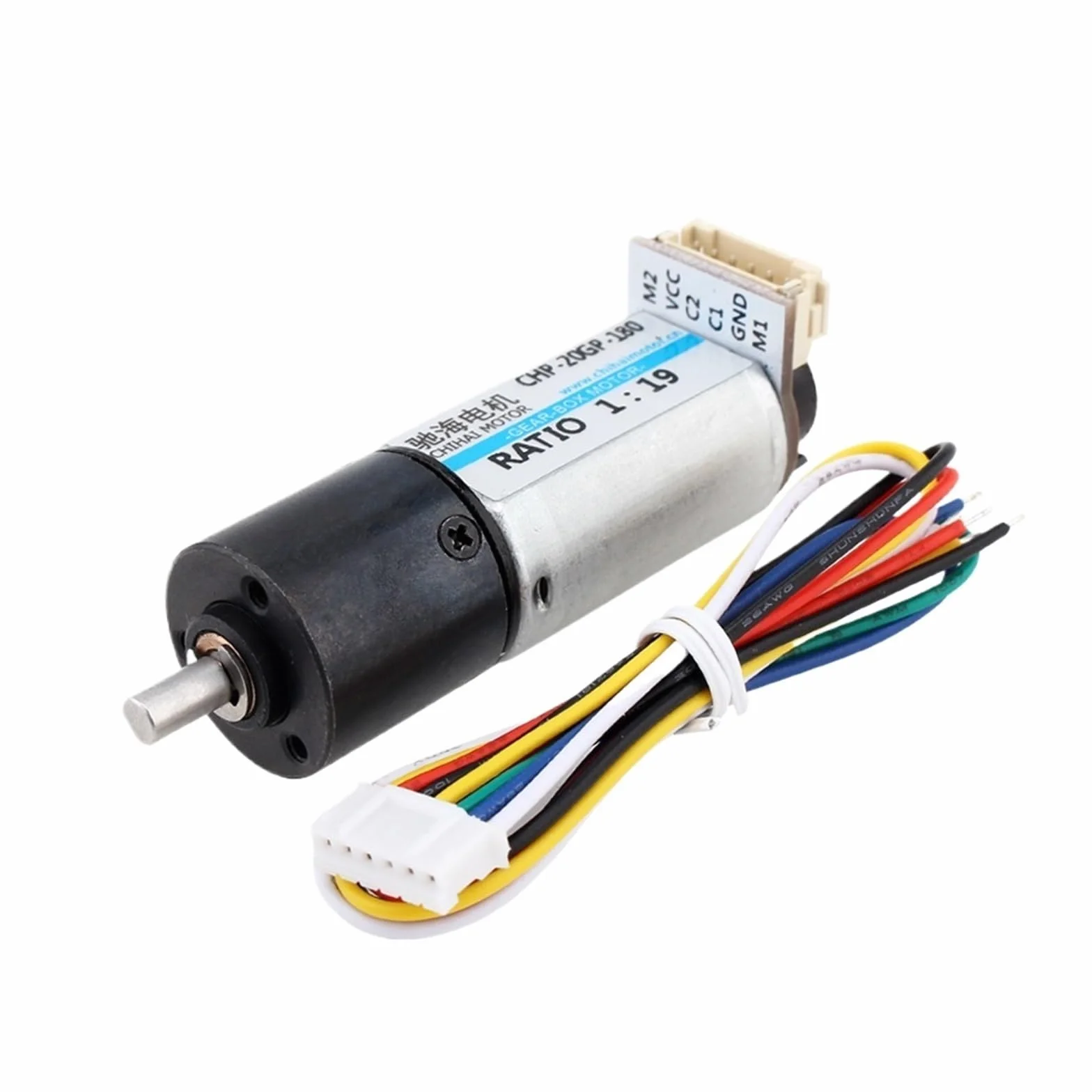 CHP-20GP-180ABHL Precyzyjny elektryczny silnik kodujący o wysokiej precyzji szczotka węglowa do robota (DC 12V i370 40 obr./min)