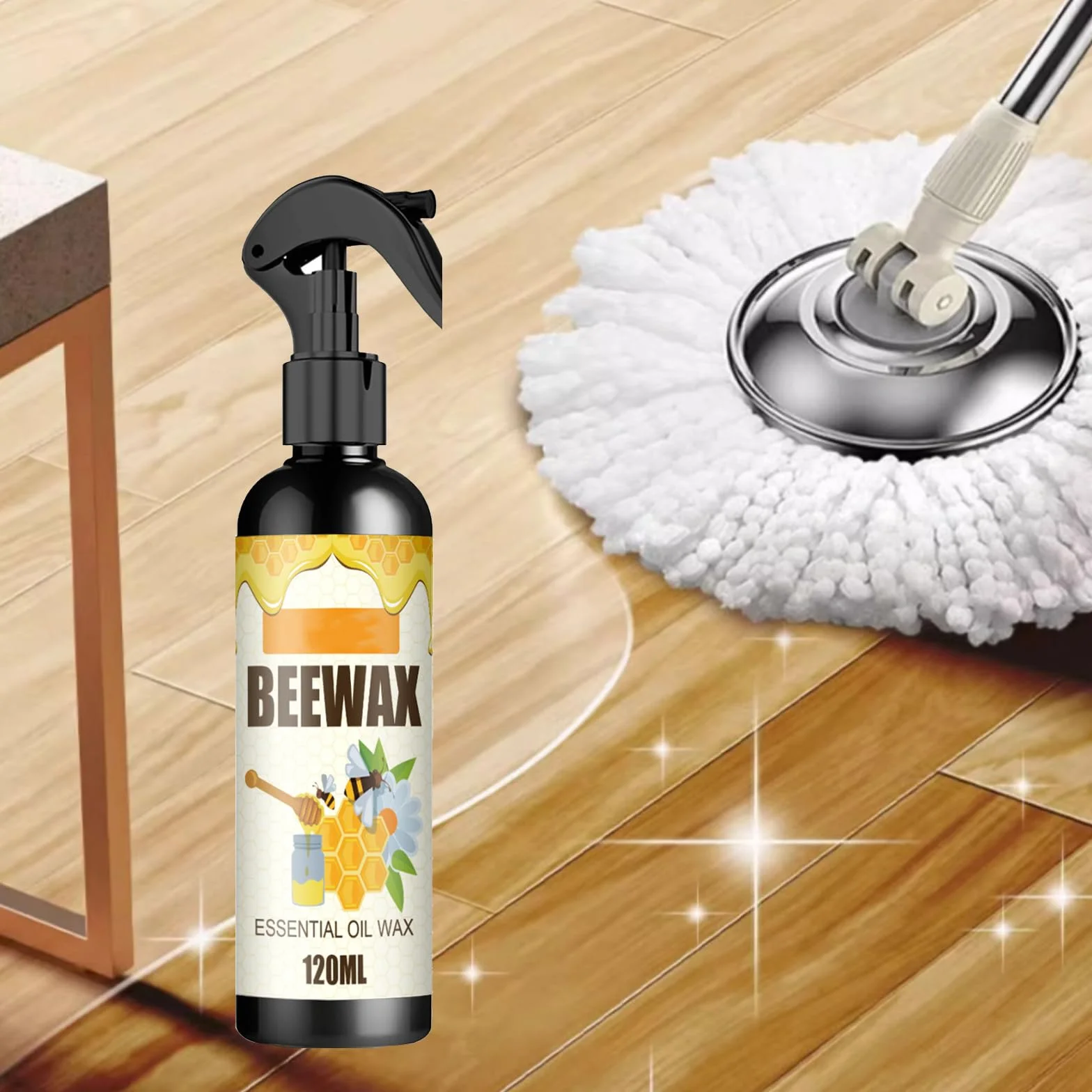 Naturalny mikromolekularyzowany spray Beeswax, naturalny spray Beeswax, środek do czyszczenia wosku pszczelego, uniwersalny naturalny Beeswax, Beeswax Spray Cleaner, pasta do mebli z wosku pszczelego