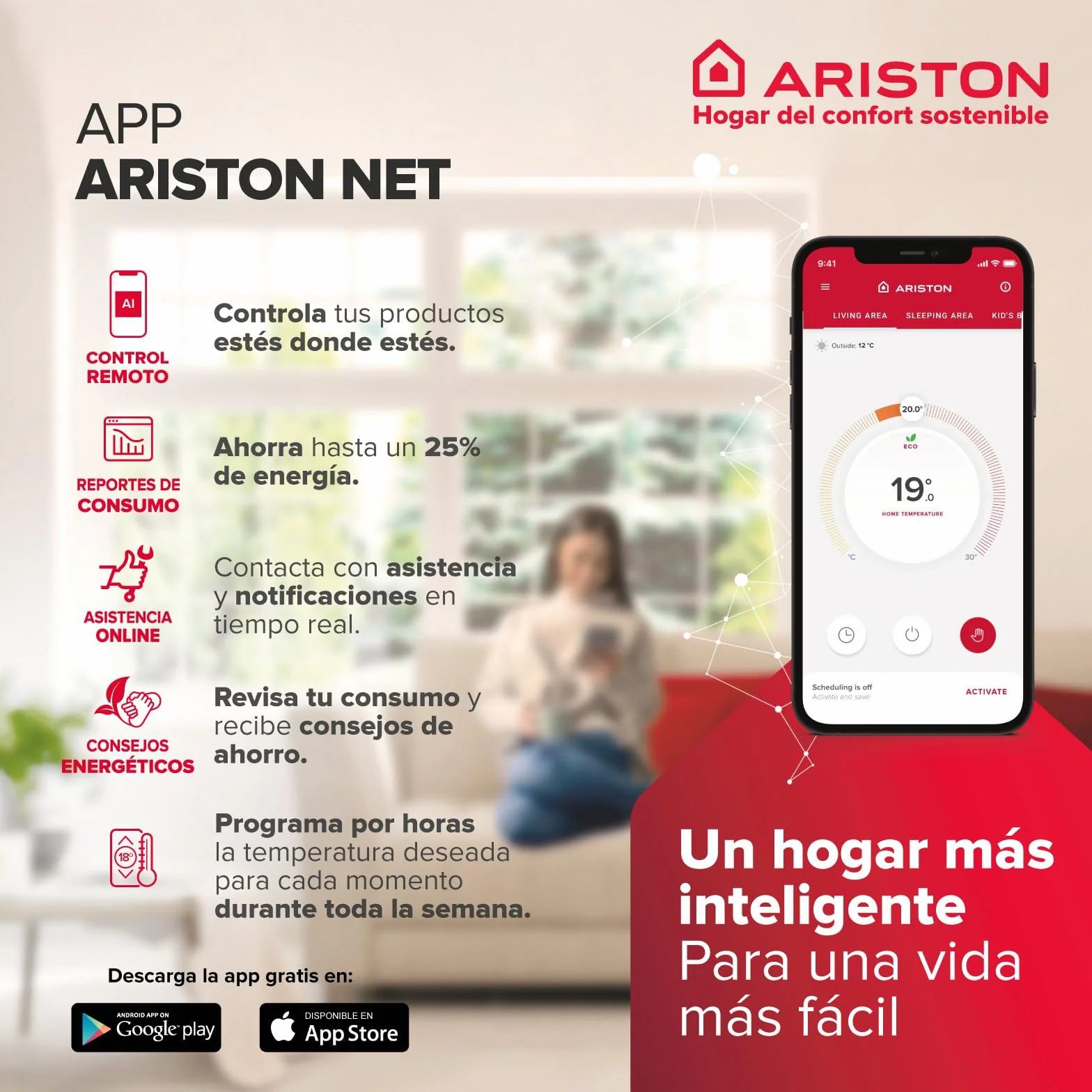 Ariston Velis Pro Wifi (ex.DUO 5 Fleck) - Elektryczny termos o niskim zużyciu energii wielopozycyjny, płaski elektryczny podgrzewacz wody z ECO-EVO 55,7 x 27,5 x 51,1, instalacja w Hiszpanii