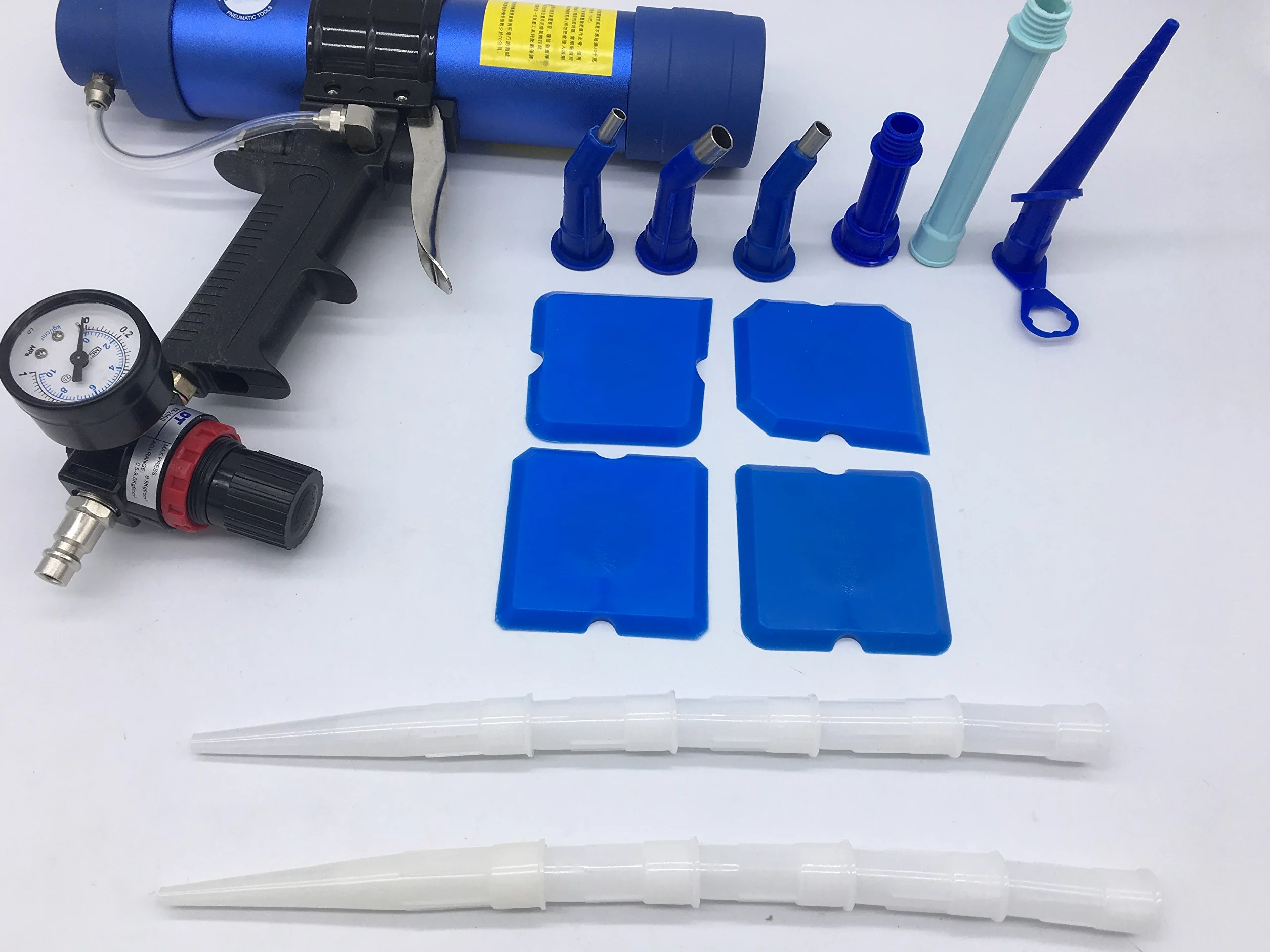 Pneumatyczny dozownik kartuszy pistolet do uszczelniania powietrzem silikon uszczelniacz cementu sprężone powietrze aplikator Caulk pistolet 310 ml narzędzie do klejenia