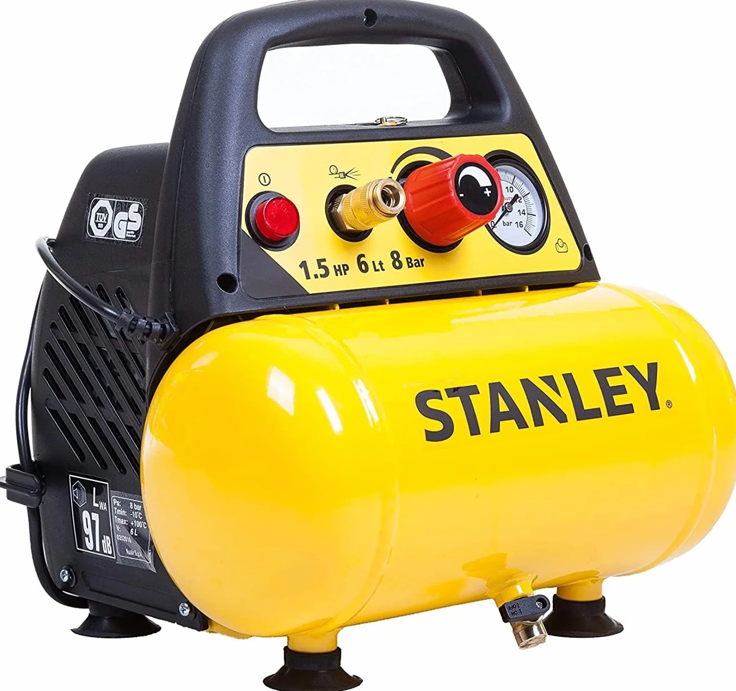 Stanley Dn200/8/6 Kompresor, Żółty/Czarny, 38 x 38 x 35 cm