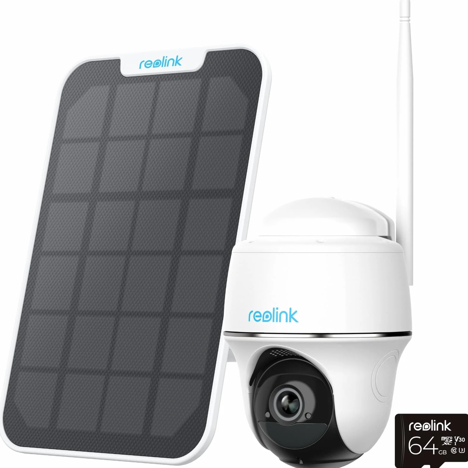 Reolink Argus PT Plus Kamera Monitoringu Zewnętrznego 2K Wi-Fi 2,4/5 GHz Obrotowa Pochylana 355°/140° Detekcja Osób Pojazdów Panel Słoneczny