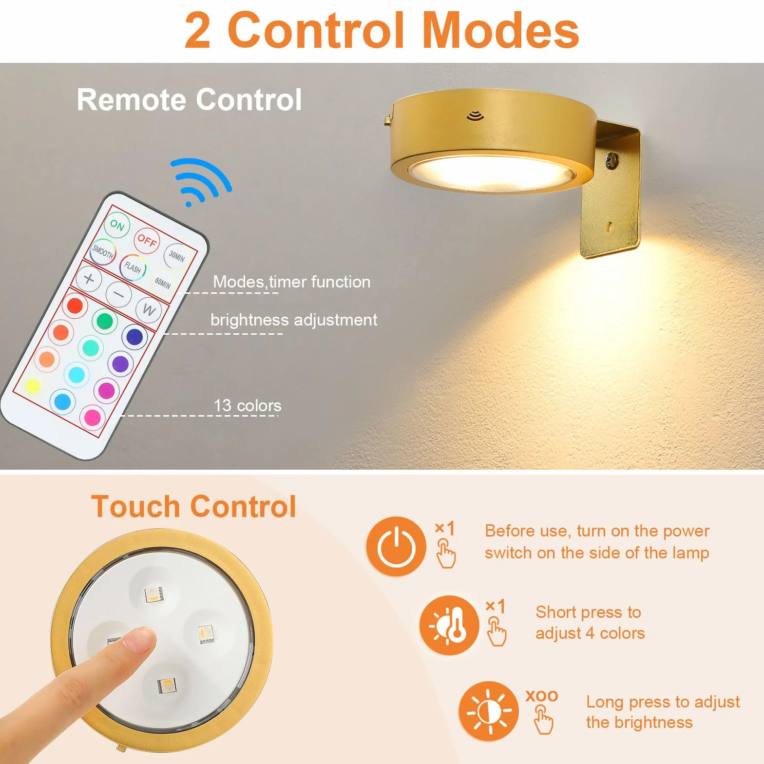 Bezprzewodowa lampa do zdjęć LED, 6 sztuk, ładowana przez USB, złota ramka na zdjęcia, z pilotem zdalnego sterowania, oświetlenie darta, magnetyczna lampa z timerem