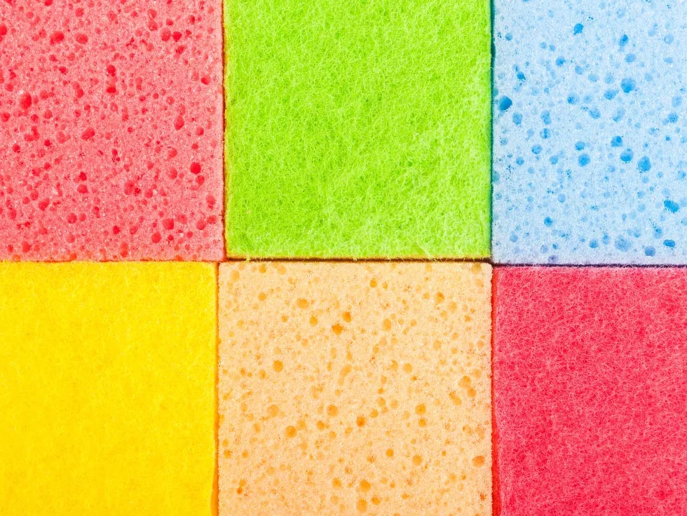 YORK Zmywak Kuchenny 6+1, Uniwersalny, do Mycia Naczyń, Kuchni, Czyszczenia Łazienki, z Miękkiej Pianki, COLOR LUX