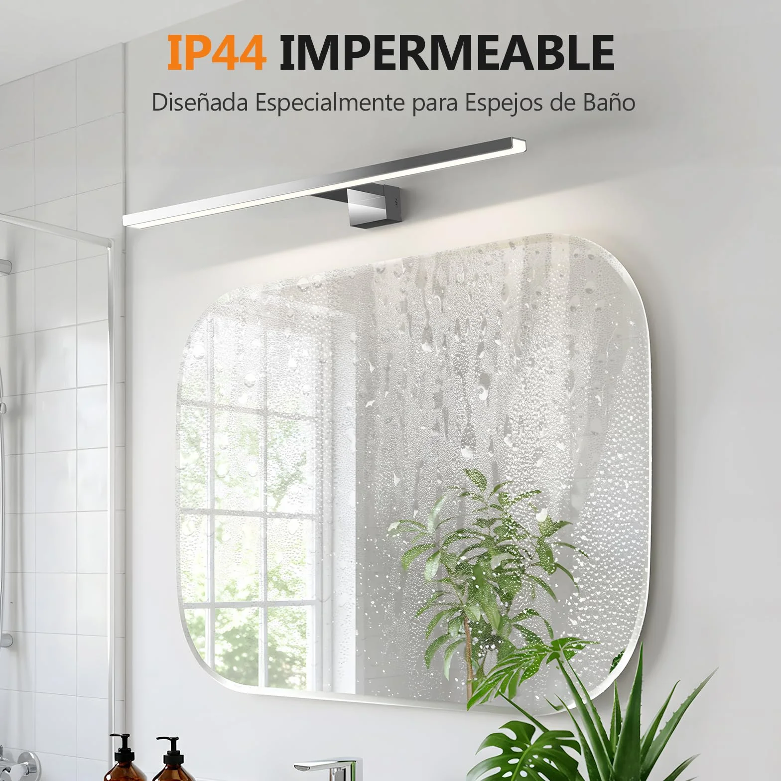 Lampa łazienkowa Hommie, 50 cm, 12 W, 1549 lm, naturalna biel 4000 K, 230 V, aluminiowa, IP44