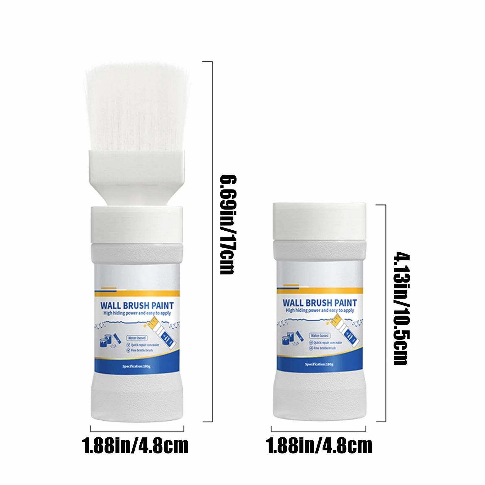 Wall Repair Paste, Safe Wall Touchup Paint, White Ceiling Paint, Wall Touchup Kit, Wall Stain Remover Paint, Paint With Brush For Walls, Home Wall Repair Kit, 180g Wall Repair Paste