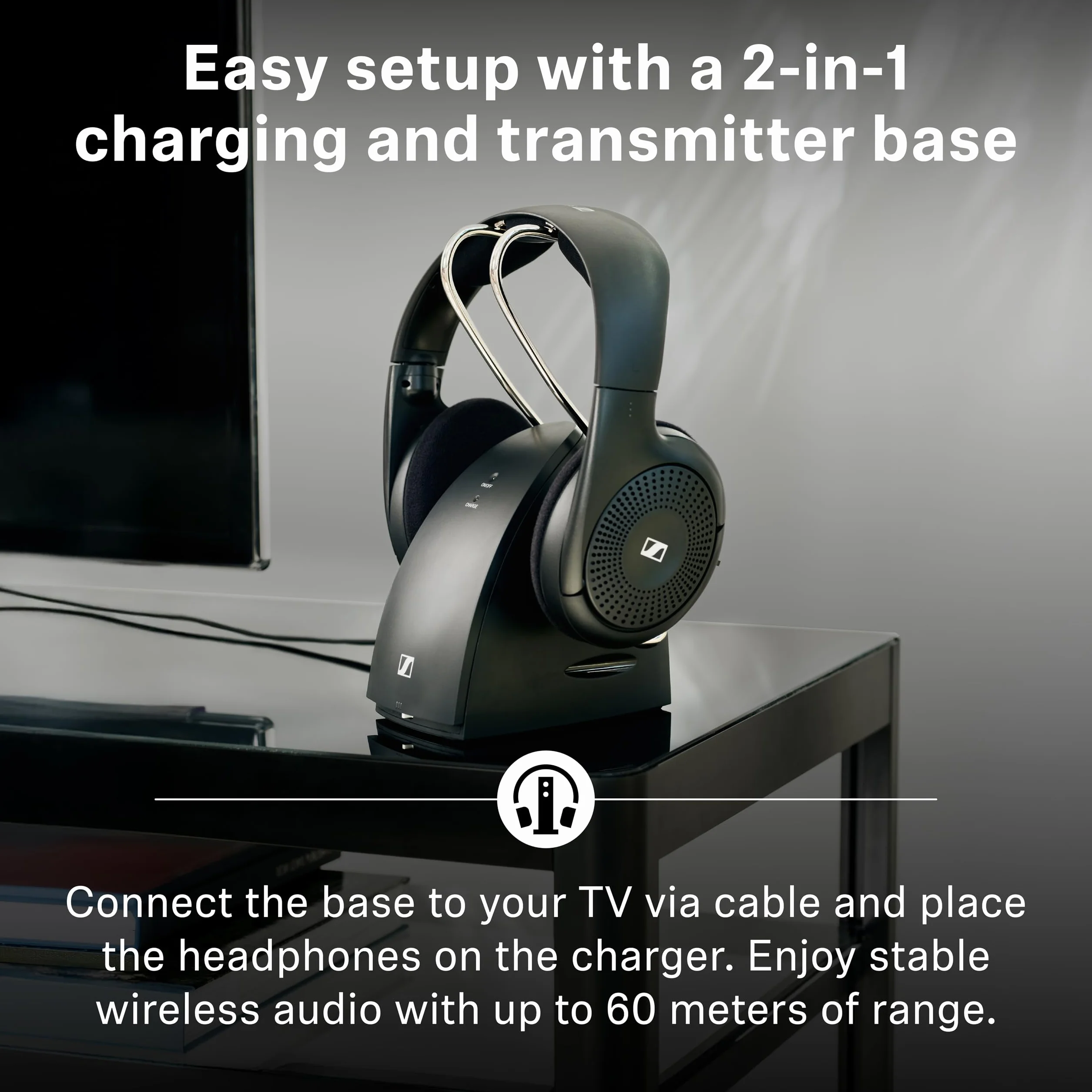 Sennheiser RS 120W Słuchawki Bezprzewodowe, Czarny