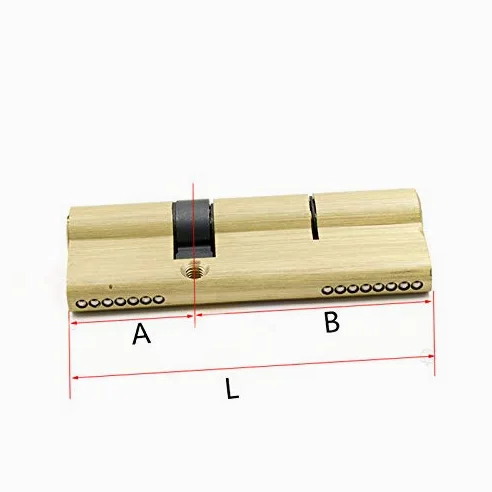 Wkładka bębenkowa. Sprzętowy cylinder zamka wewnętrznego Zamek mosiężny Rozszerzony 3-częściowy zamek bębenkowy(110mm)