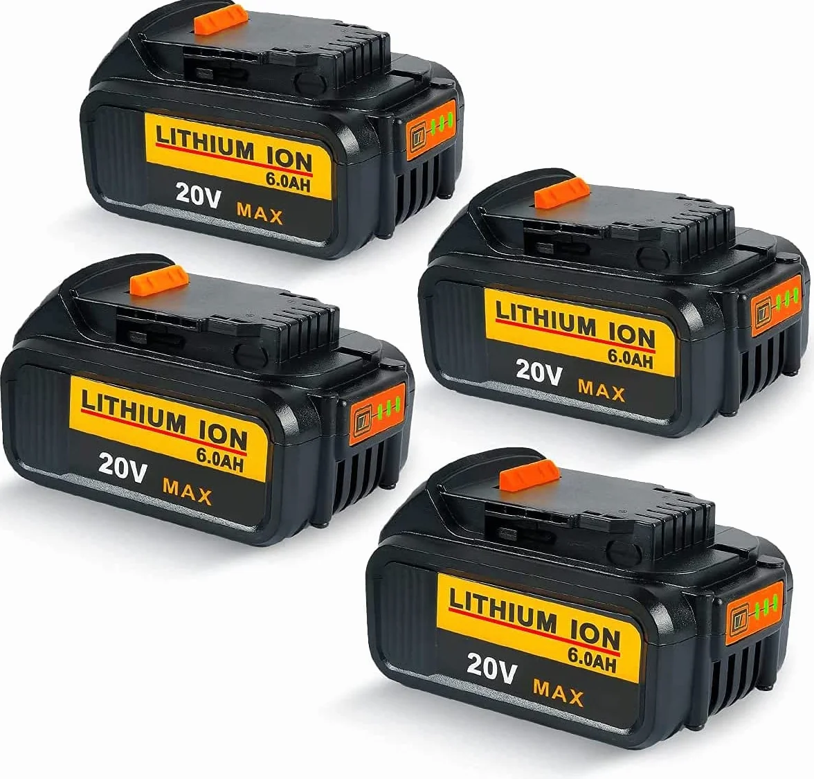 4 sztuki 18 V 6,0 Ah akumulator zapasowy do akumulatora Dewalt DCB184 DCB184B-XJ DCB180 DCB181 DCB182 DCB183 DCB185 18V XR akumulator do elektronarzędzi