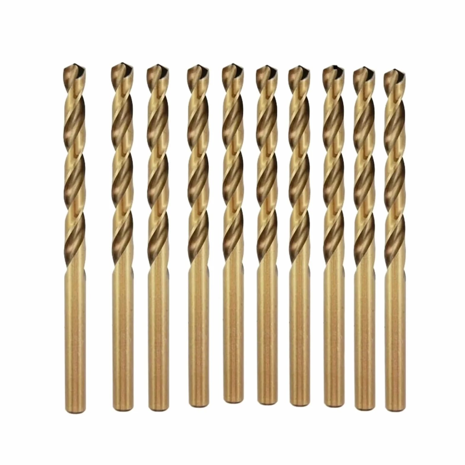 Zestaw 10 wierteł spiralnych M35 ze stali kobaltowej HSS do wiercenia w metalu i stali nierdzewnej(6.1mm)