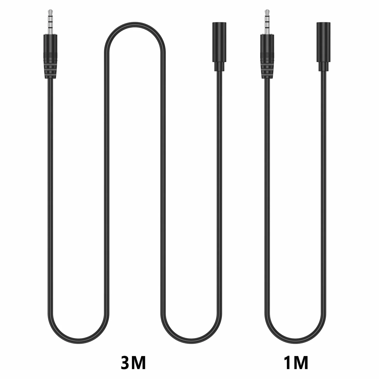 Tobfit Przedłużacz jack, nylonowy 3,5 mm stereo kabel audio do słuchawek, konsoli Xbox, smartfonów, tabletów itd. (1 m)